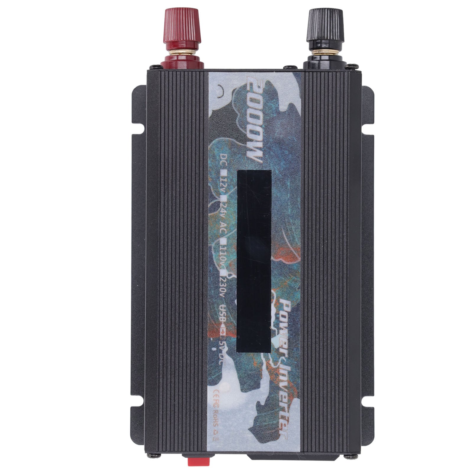 2000W Solar Car Inverter with Fan LCD Screen DC to AC110V Solar Power Modified Sine Wave Inverter Black DC24V(DC21‑29V)