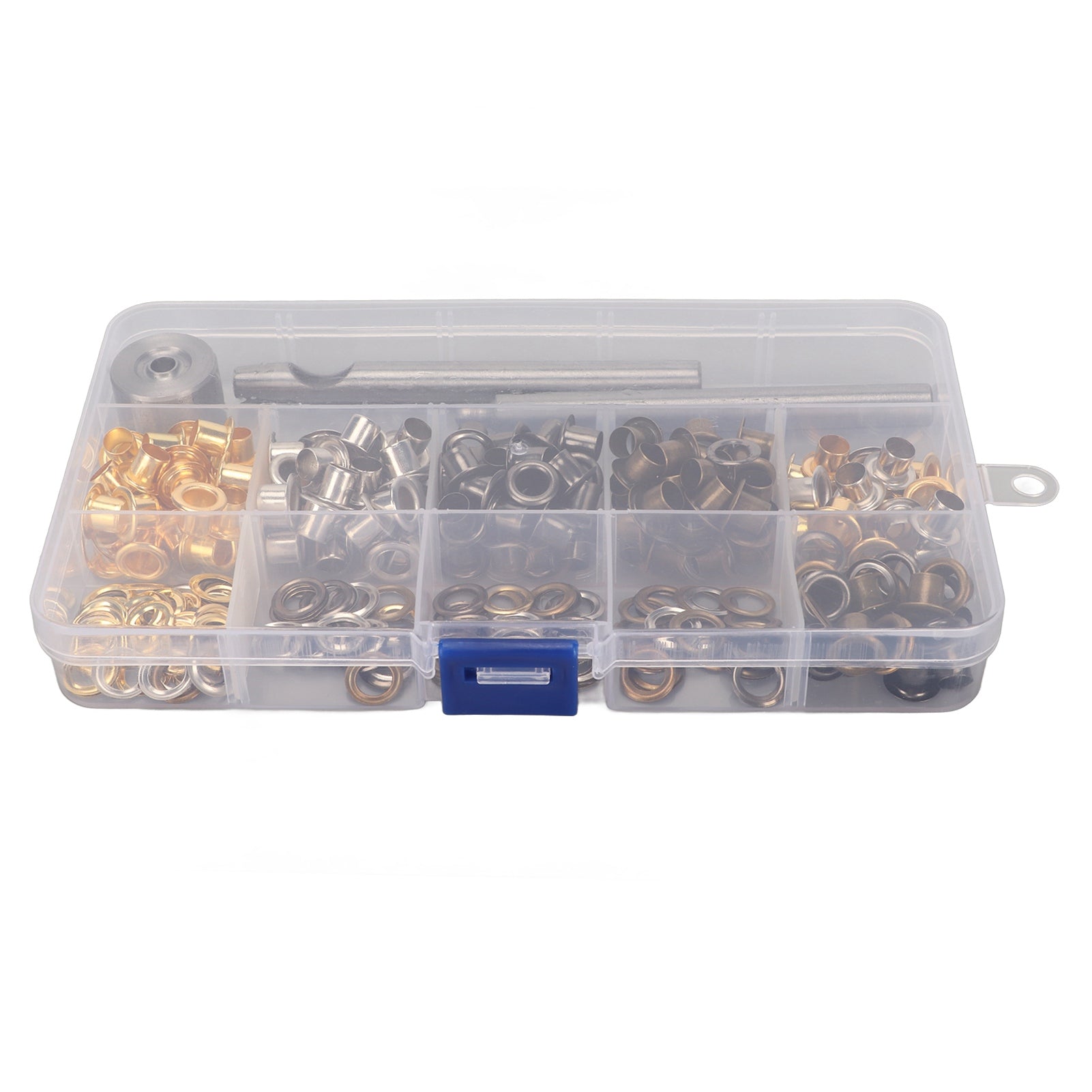 Grommet Eyelet Kit 1/4 with 320 Metal Eyelets 4 Colors Rust Prevention Leather Eyelet Kit Eyelet Kit for Decorating