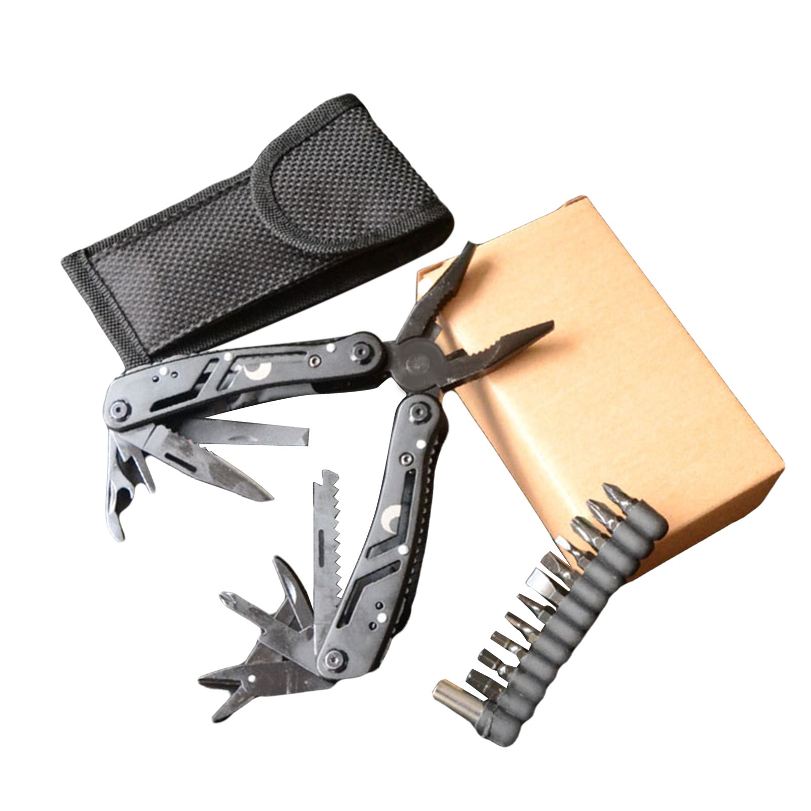 Multitool Pliers Pocket Size Knife Screwdriver File Bottle Opener Saw for Outdoor Camping