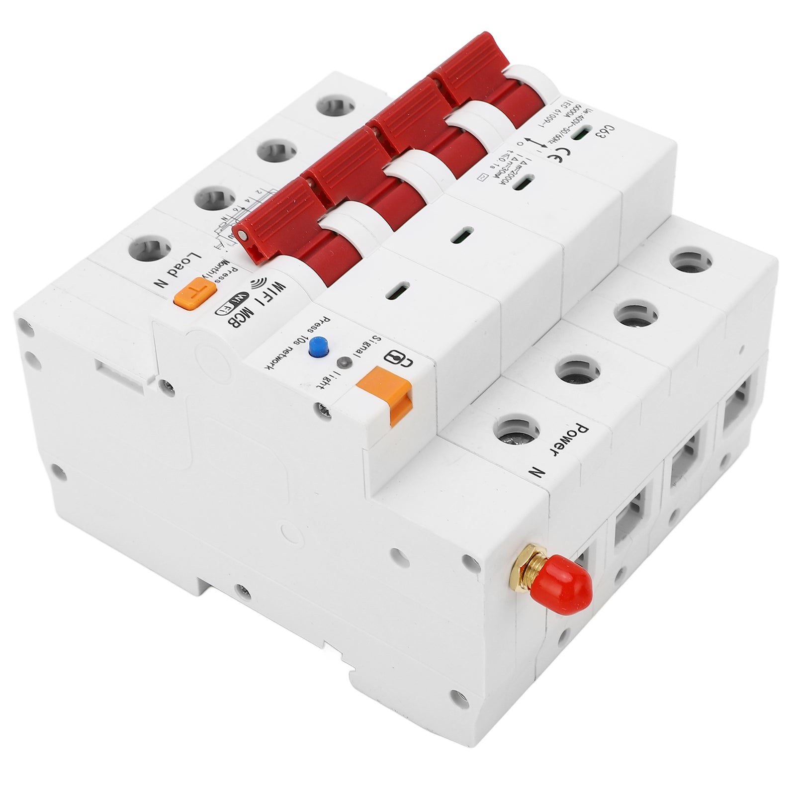 WiFi Circuit Breaker Leakage Protection Remote Control DIN Rail Circuit Breaker AC400V 63A 4P