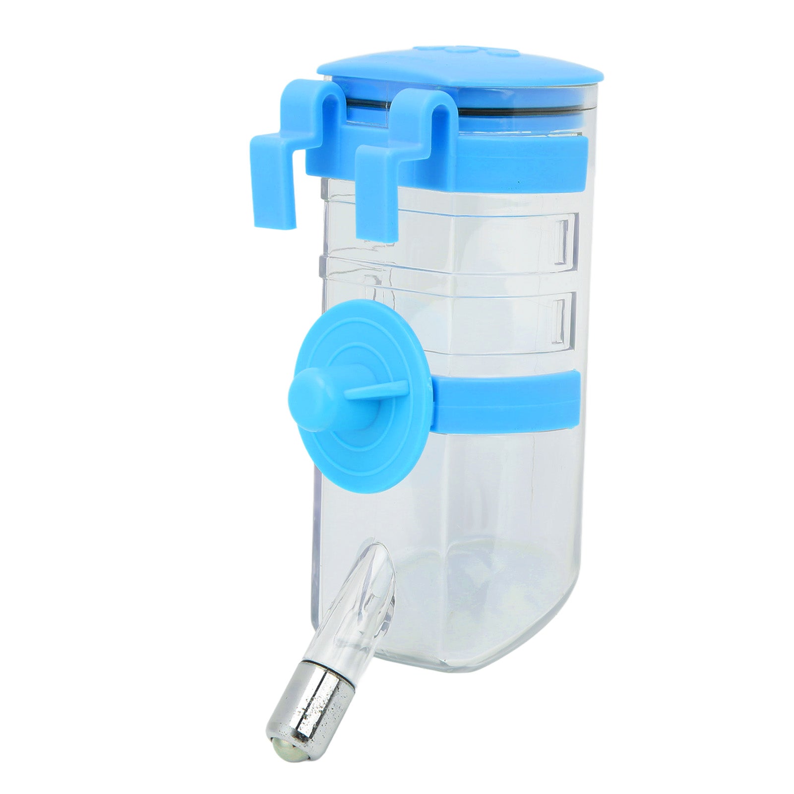 350ml Hanging Water Bottle Dispenser Adjustable 4 Gears Dog Water Bottle Dispenser for Small Animal Blue