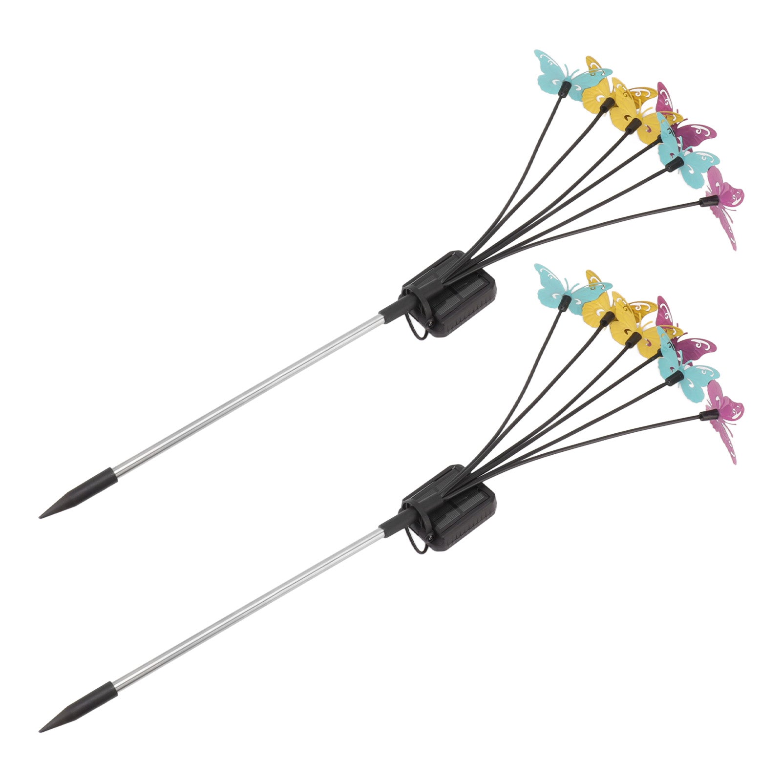 2PCS Solar Spike Lights Ground Landscape Decorative Lamp for Outdoor Garden Yard IP65 Waterproof