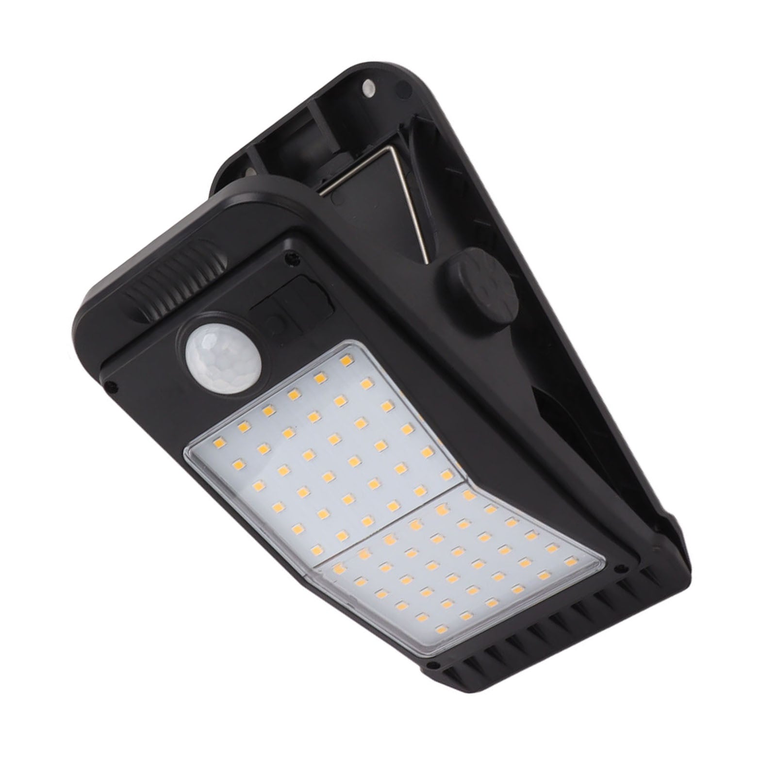 1 PC USB Solar Clip Lamp With Built in Battery USB Human Body Induction 72 Led Light for Outdoor Courtyard Garden Terrace Warm Light