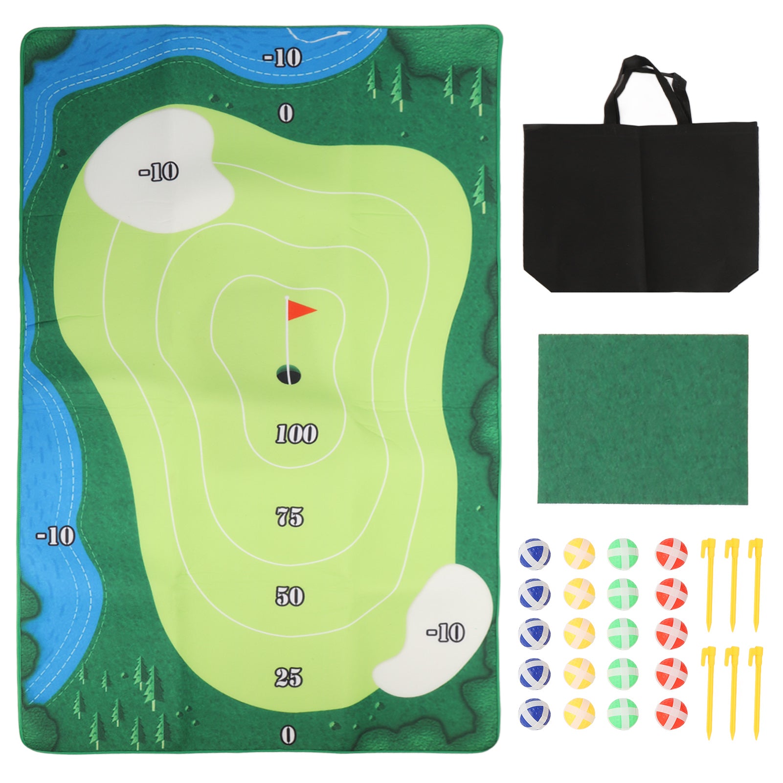 Chipping Game Mat Set Outdoor Super Strong Adhesion Backyard Game Toys Mat for Family