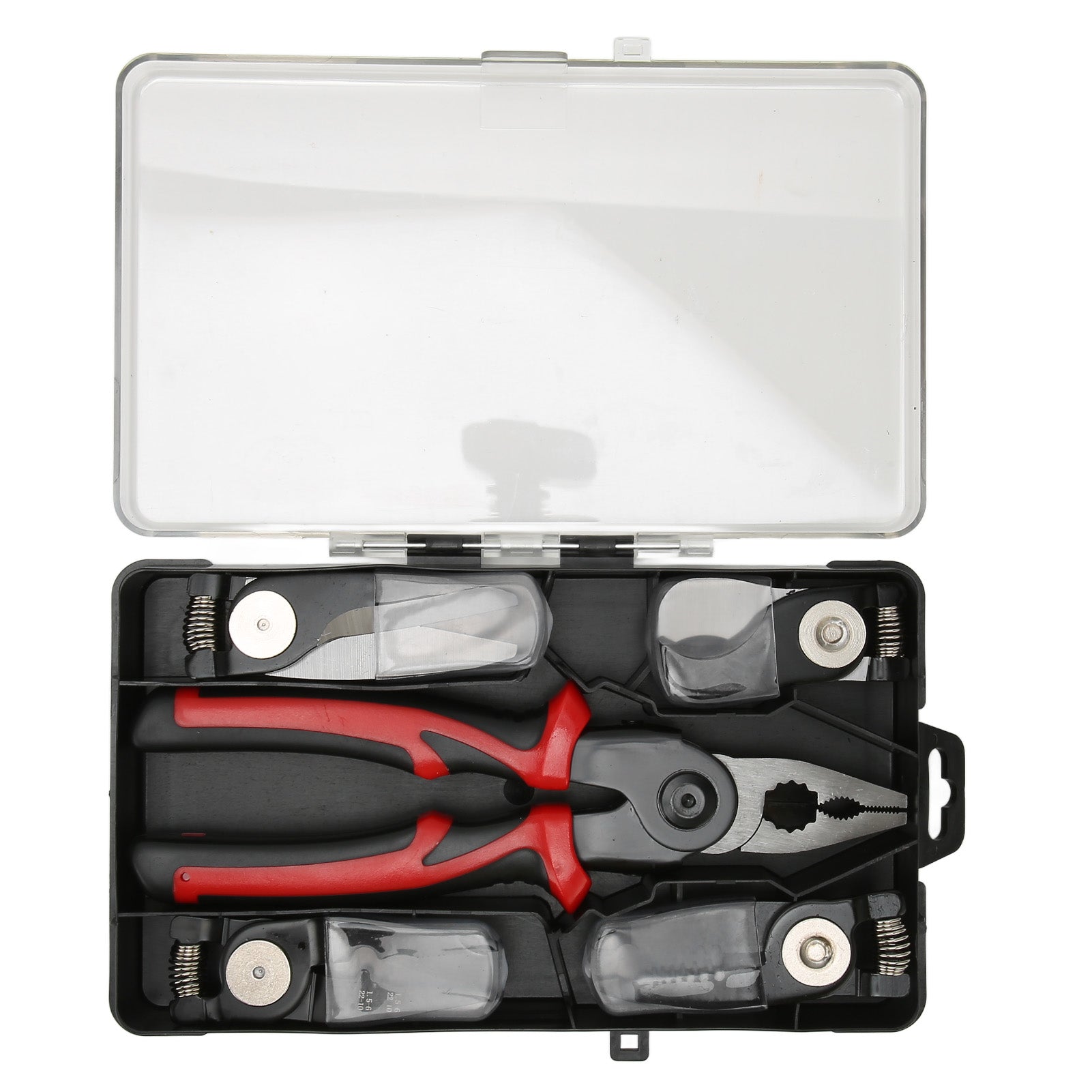 Wire Cutters Tool Steel 5 Replaceable Heads Anti Slip TPR Handle Combination Pliers for Leather Plastic Thin Metal