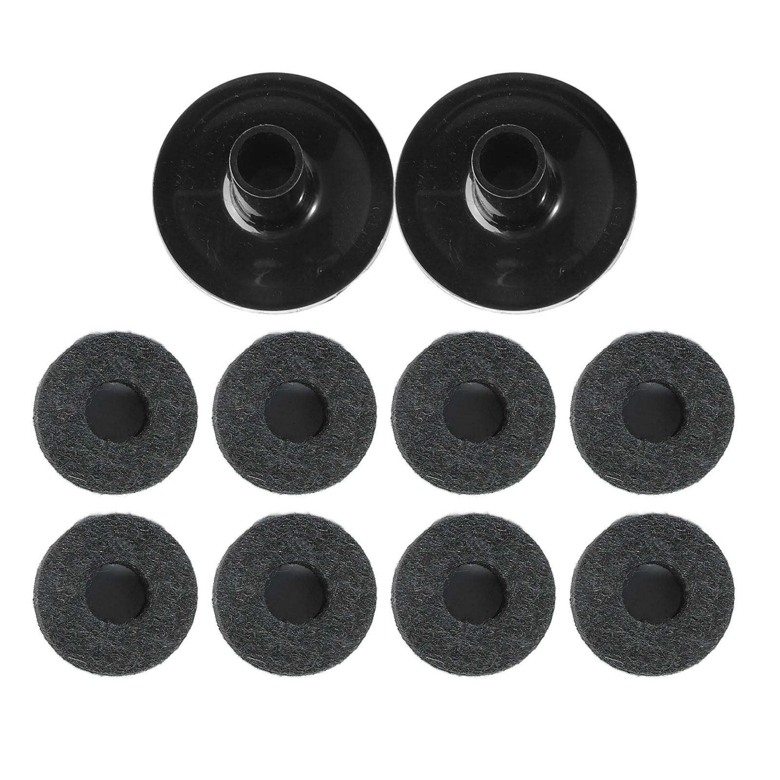 8Pcs Cymbal Felt Pads with 2Pcs Sleeves Non Slip Felt Washer Replacement Drum Accessories