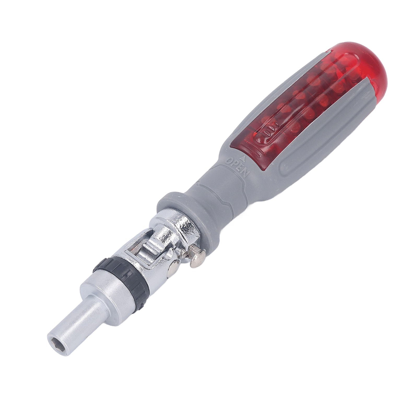 1/4 Ratchet Screwdriver with Drive Bit Assortment Set Bidirectional Magnetic Ratcheting Screwdriver