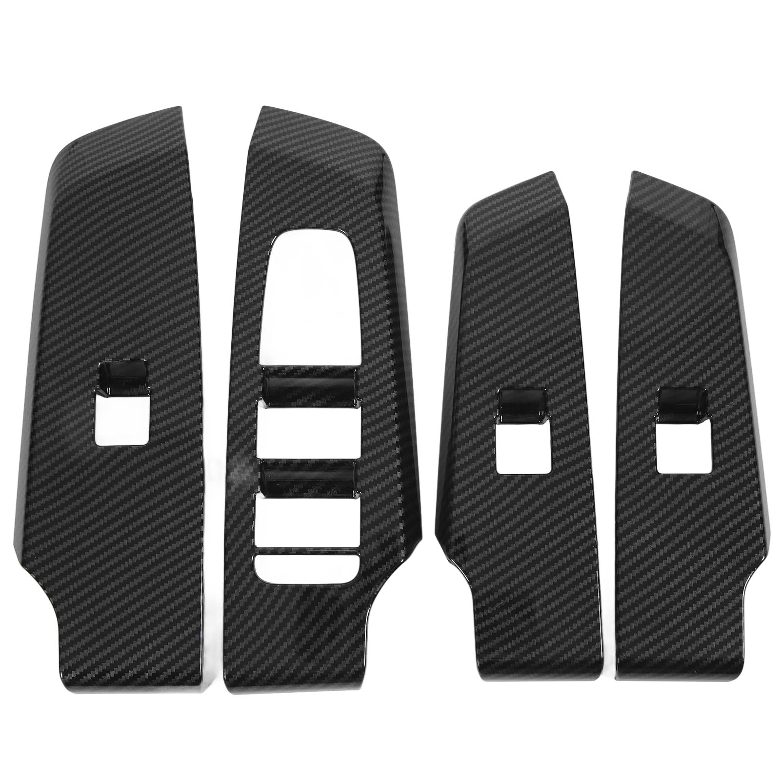4Pcs Window Lift Switch Button Panel Trim Cover Carbon Fiber Pattern Inner Window Switch Panel Cover Fit for Mitsubishi Outlander