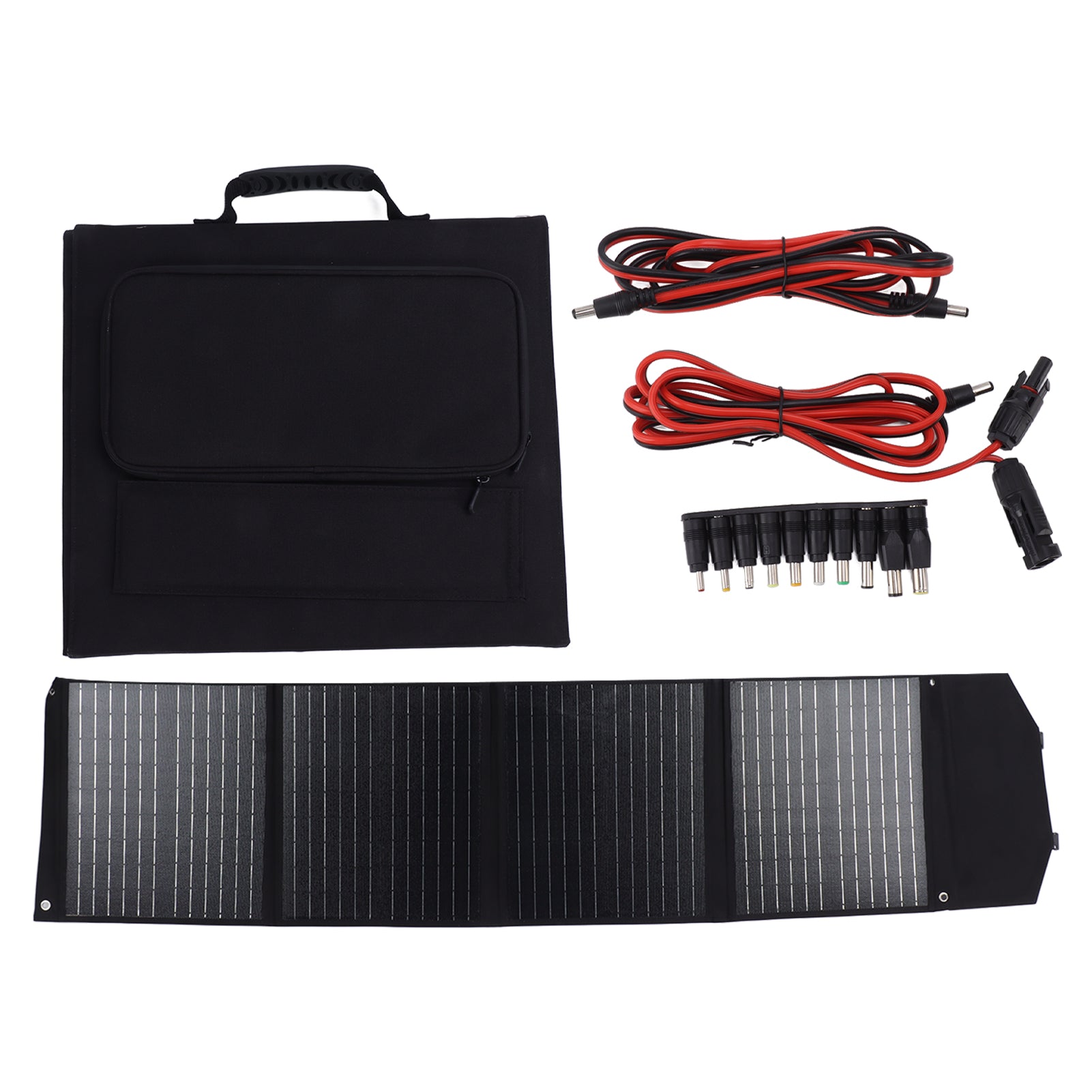 Foldable Solar Panel Waterproof Portable 4 Folds Folding Solar Panel Battery Charger for Camping Outdoor 100W 18V