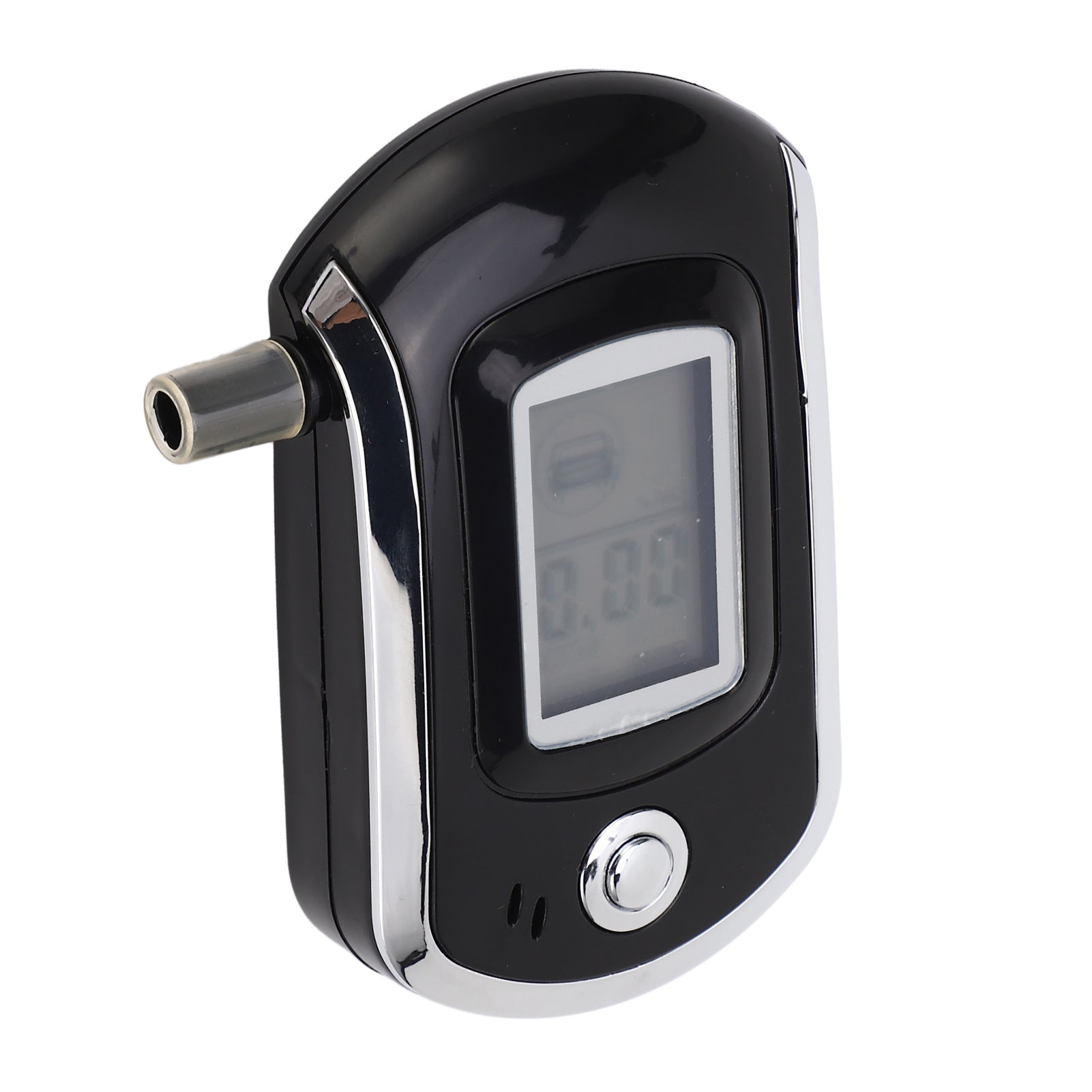 Digital Display Breath Tester Air Blowing Portable Drunk Detector with 5 Replaceable Mouthpieces