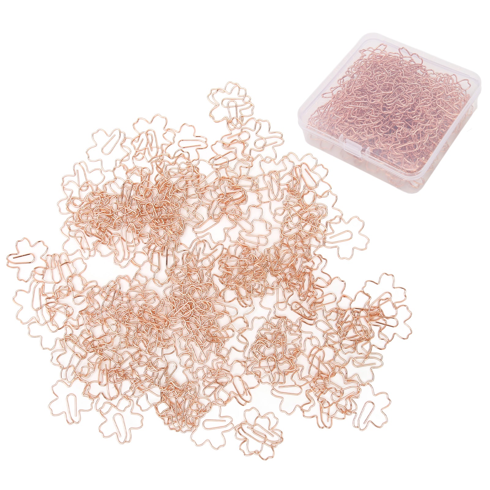 150pcs Rose Gold Paper Clips Plating Process Prevent Fading Cute Paper Clips for Office School