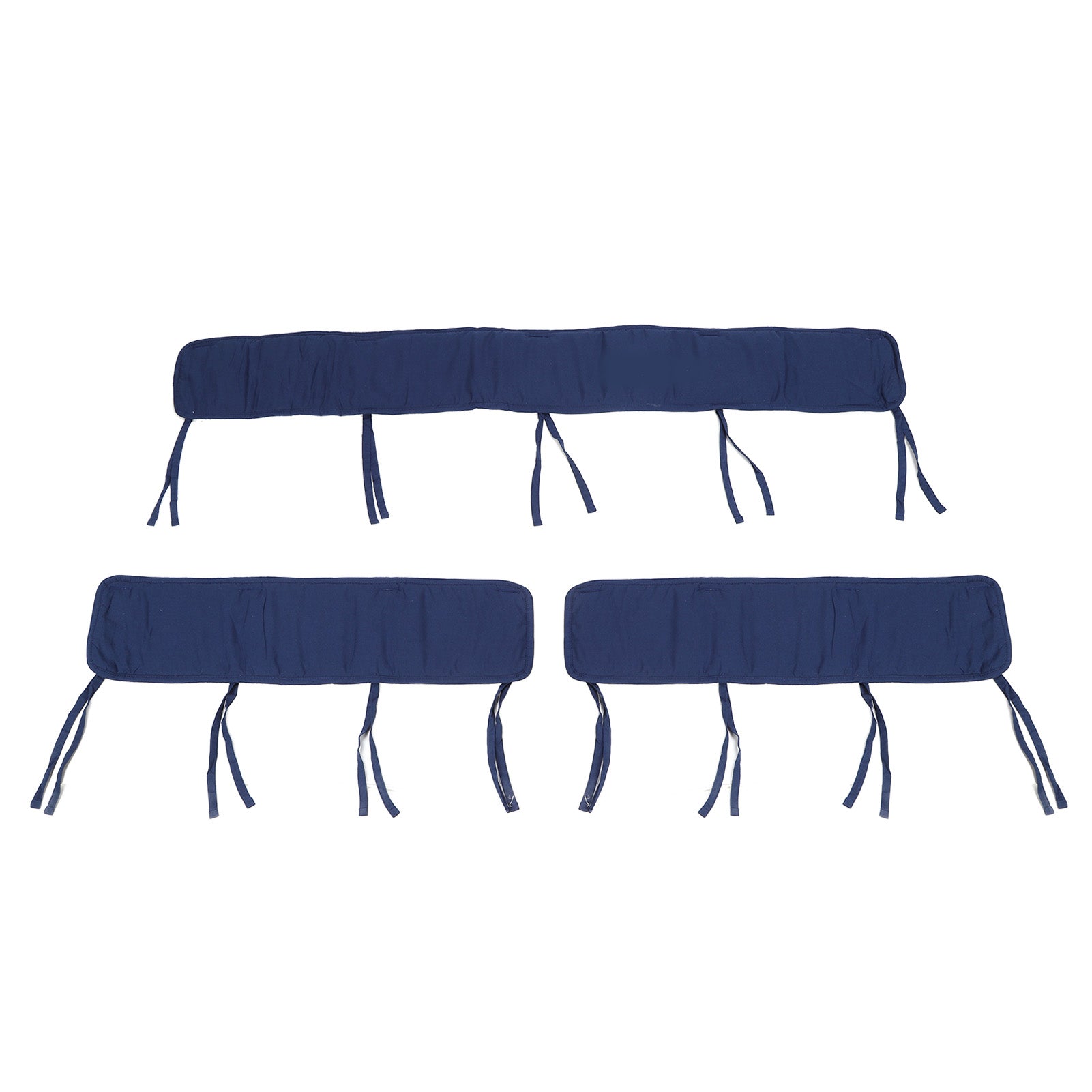 Crib Rail Cover Crib Plain Color Adjustable Strap Crash Prevention Soft Rail Guard Protector for Baby Type 4