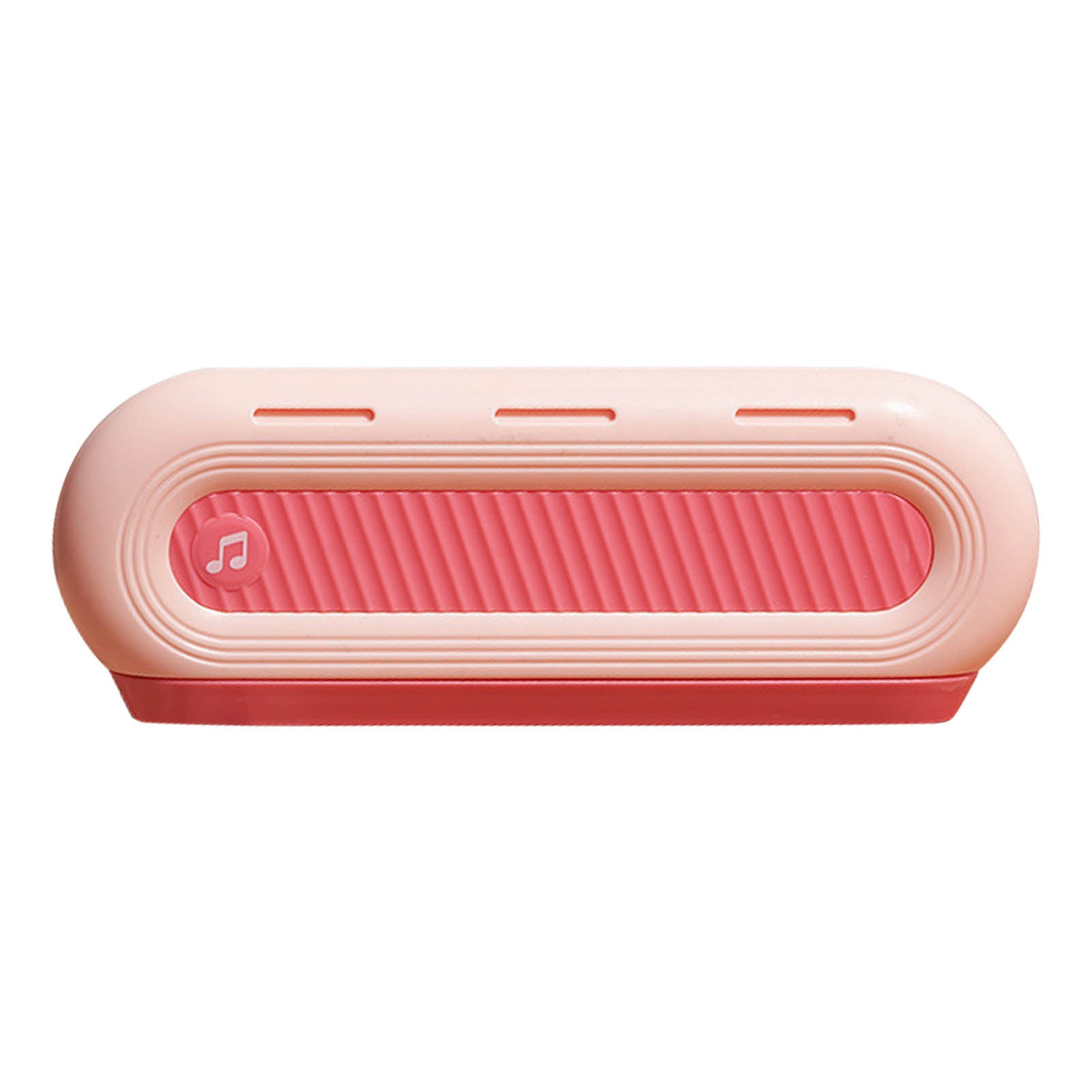 Kids Harmonica Silicone 16 Holes Key of C Odourless Washable Rounded Corner Blues Harmonica for Education Home School Pink