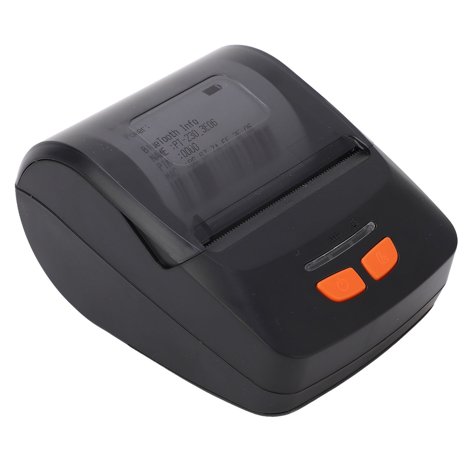 Bluetooth Thermal Printer with Label Paper Portable POS Barcode Printer Black White Printing Output