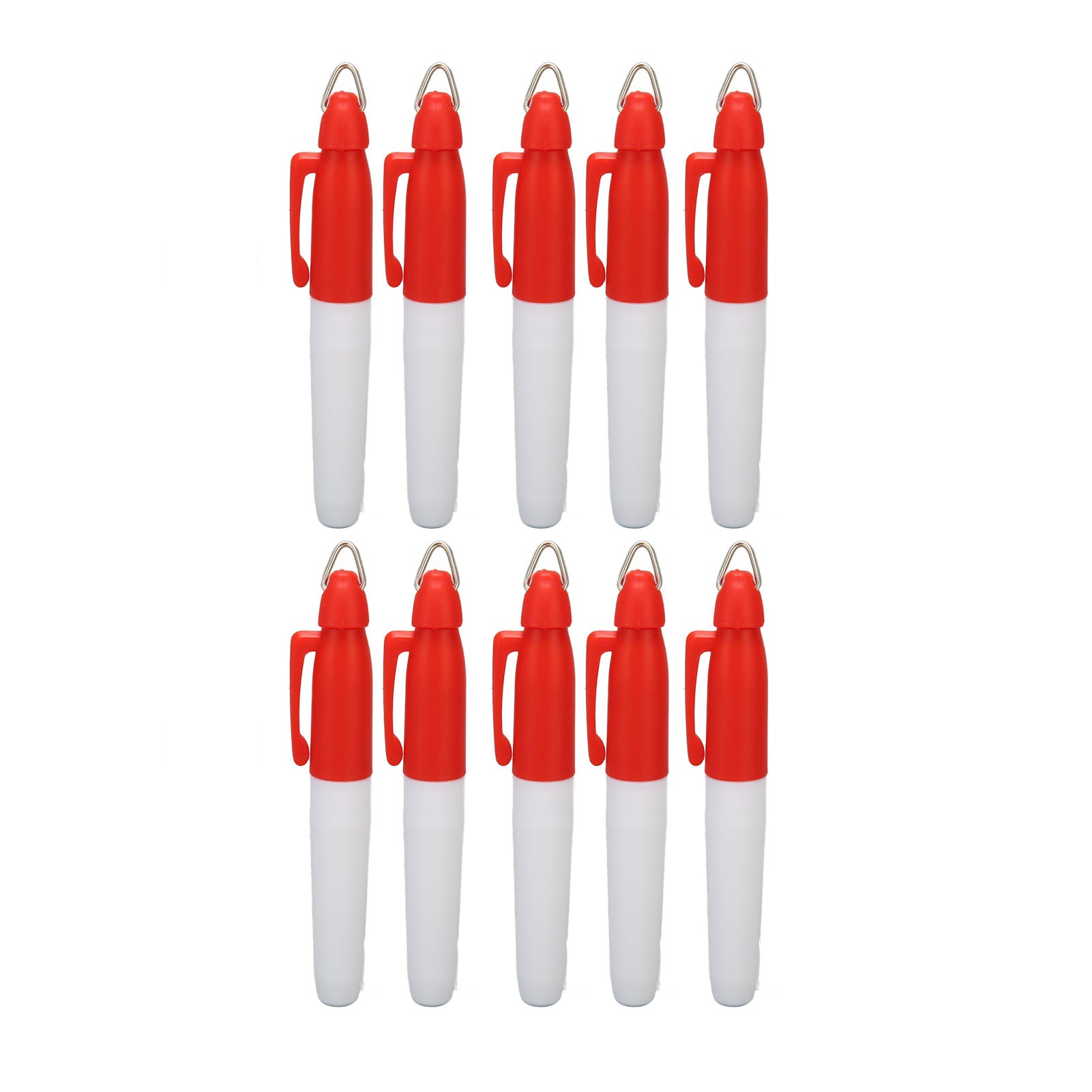 10pcs Golfing Marker Pen Oil Based Waterproof Portable Ball Line Marker Tool Ball Alignment Tool for Drawing Coloring Red