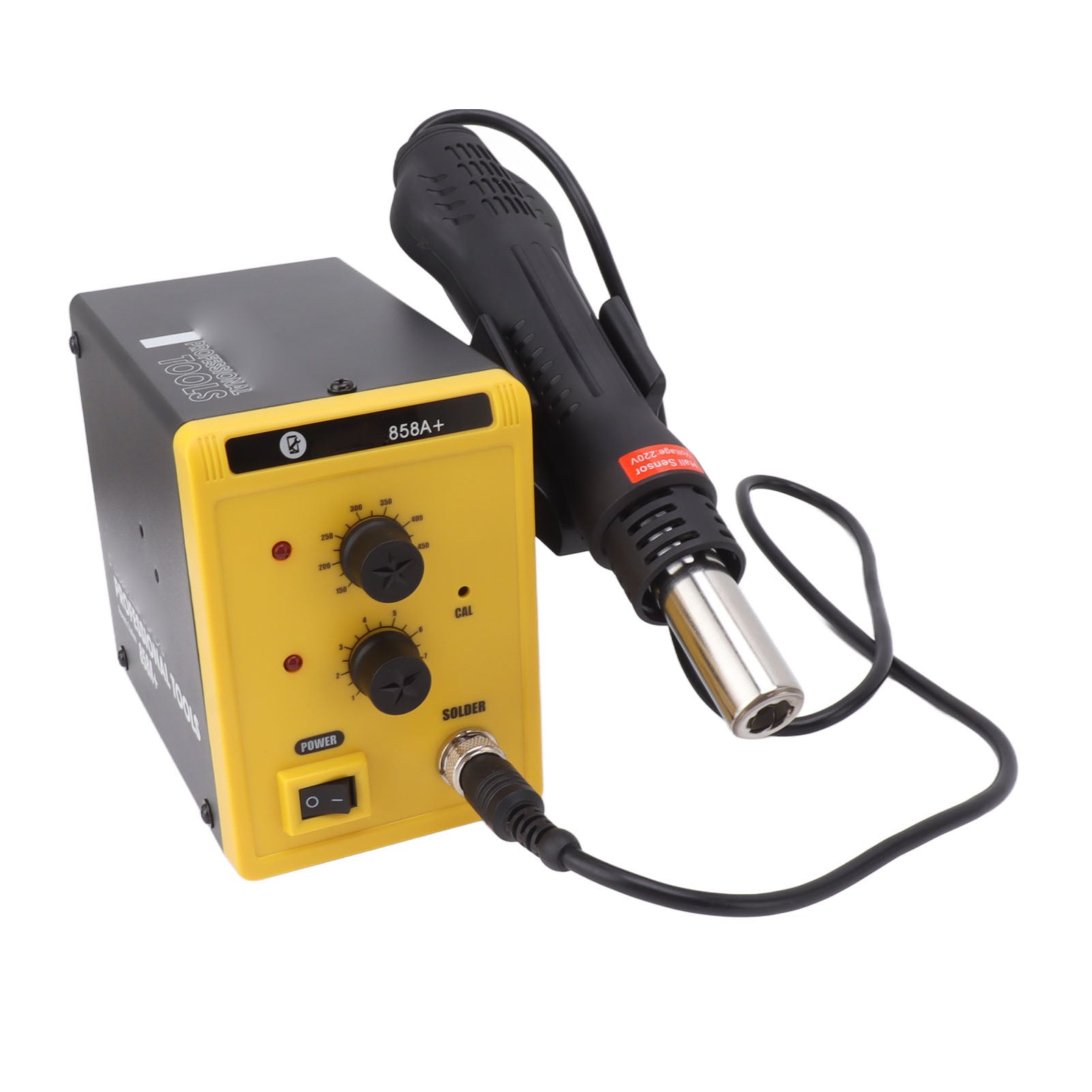 Air Gun Soldering Station LED Tube Display Air Flow Temperature Adjustable Soldering Iron Station