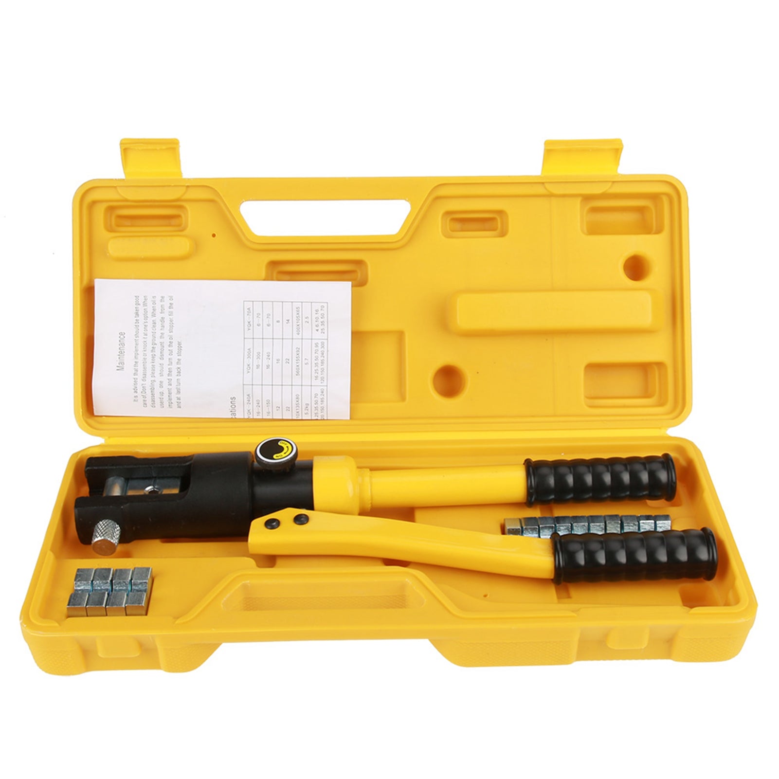 1 Set 10T Hydraulic Wire Cable Battery Lug Crimper Terminal Crimping Tool with 10~120mm Dies