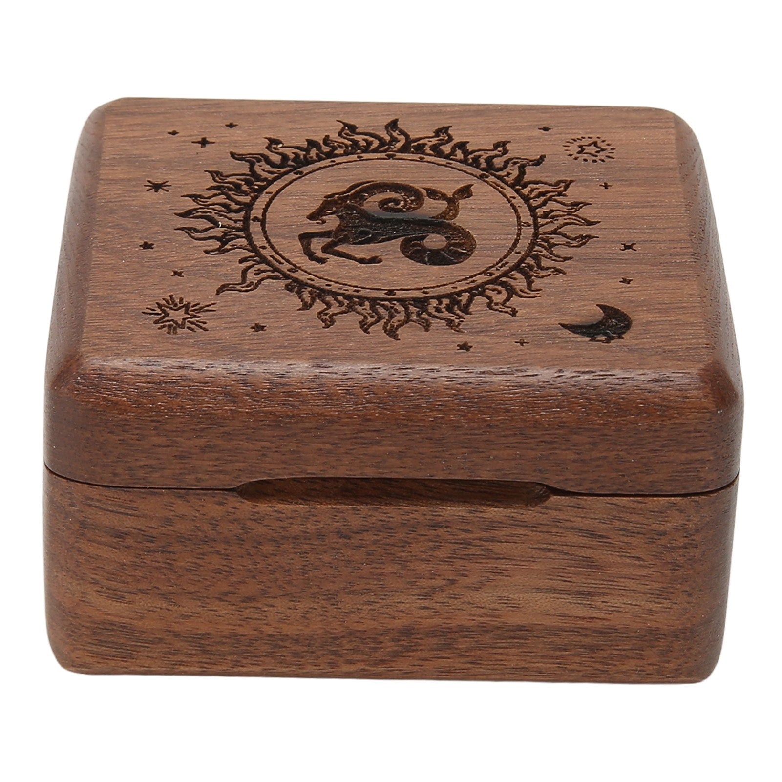 Vintage Wooden Music Box Gold Plated Movement Walnut Space Saving Musical Box for Children Birthday