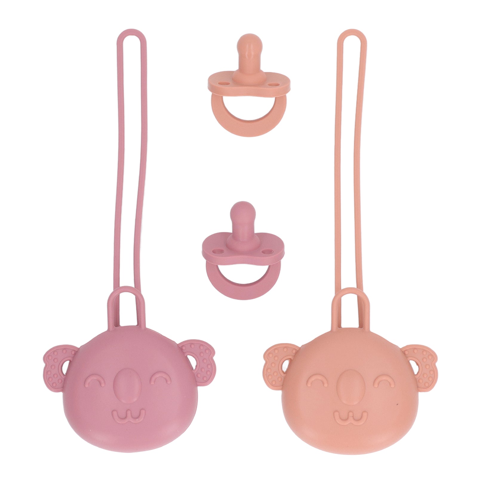 Baby Nipple Teether Food Grade Silicone Relieve Stress Soft Soothing Nipple Teether Brick Red Orange