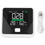 WIFI Air Quality Monitor LCD Color Screen 1000mAh USB PM2.5 Temperature Humidity Meter Tester Thermometer