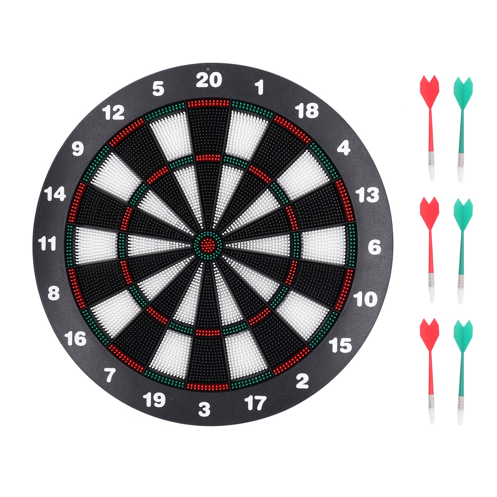 16 Inch Dart Board Set with 6 Steel Darts Interesting Dartboard Game for Family Leisure Bars
