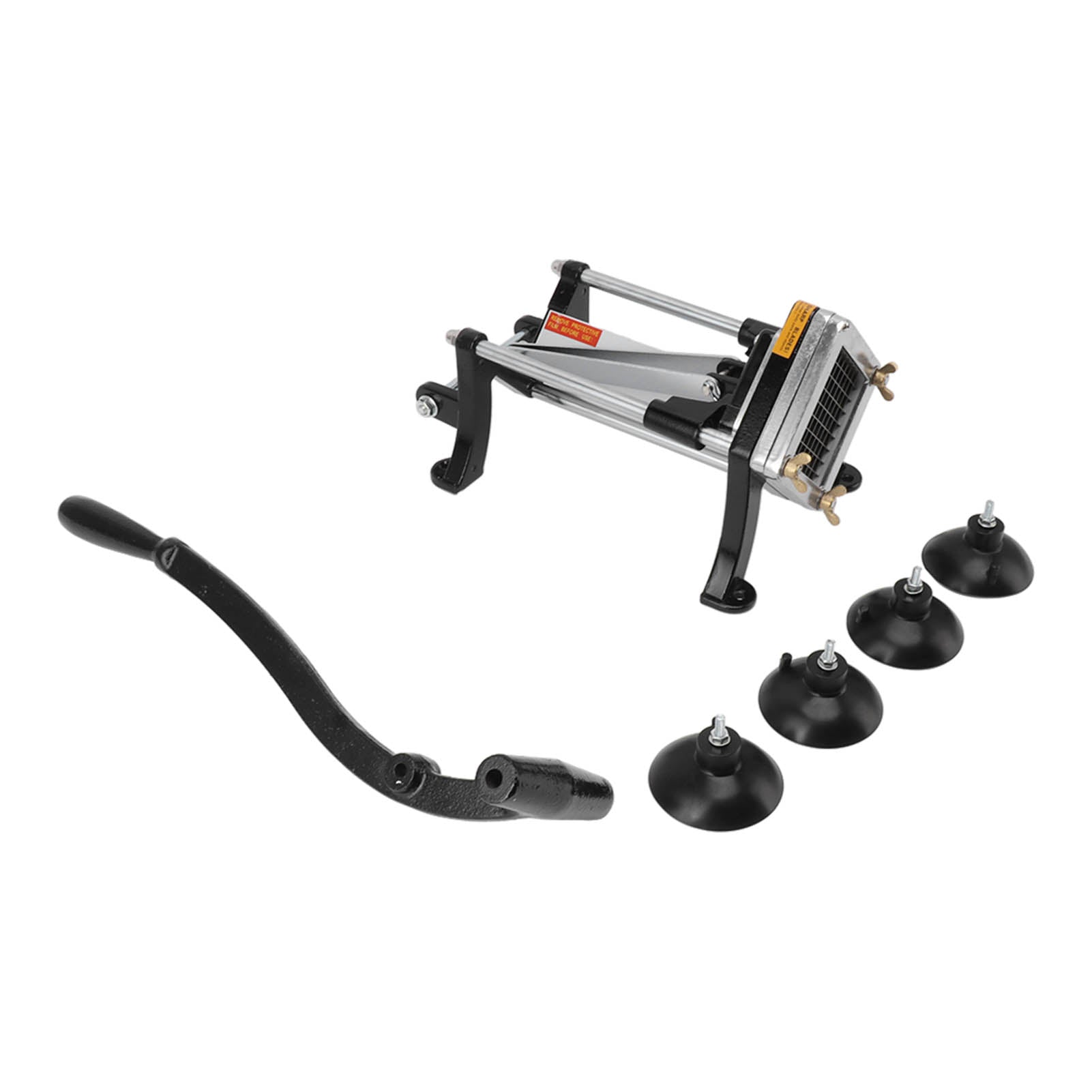 French Fry Cutter Aluminum Manual with 4 Suction Cups Potato Cutter for Carrots Cucumbers Onion Vegetables 10mm / 0.4in