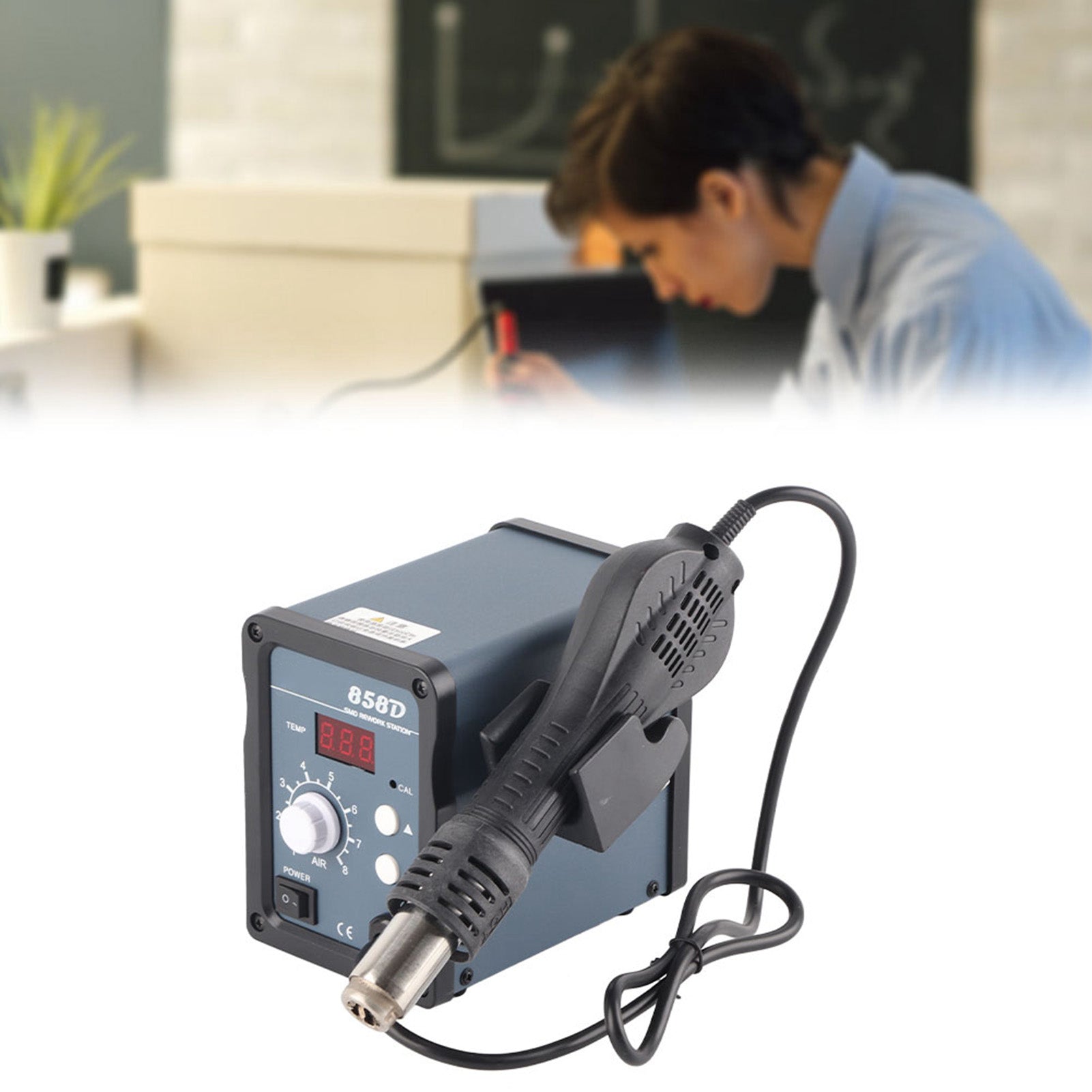 Hot Air Gun Soldering Station LED High Definition Screen Display with Brushless Fan