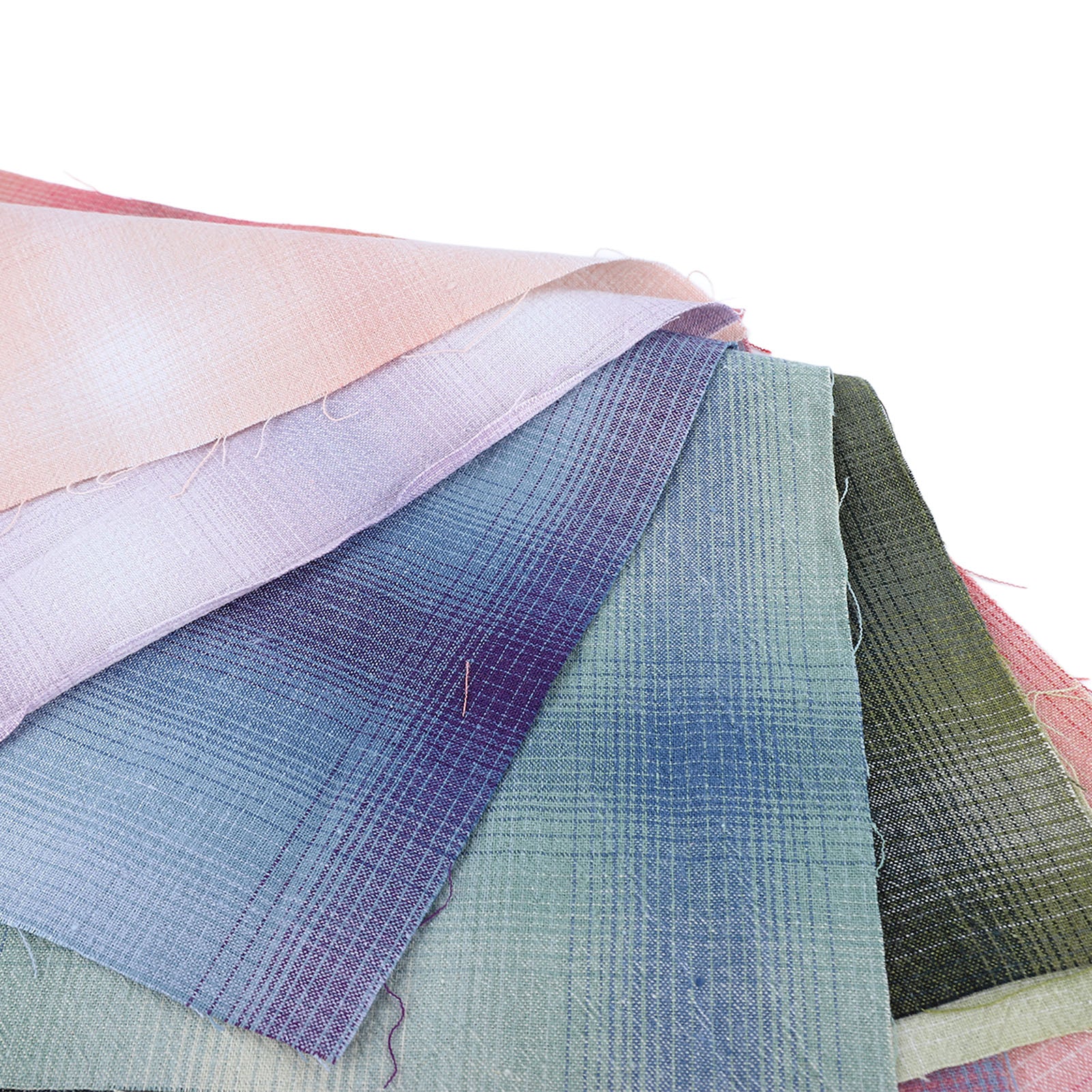 9pcs Gradient Plaid Fabric 7.9x7.9in Handcrafted DIY Soft Fade Resistant Quilting Fabric for Bangs Purses