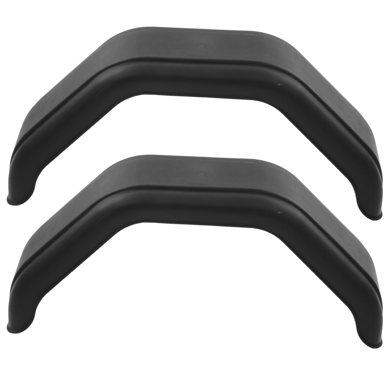 1 Pair Trailer Mudguard PE Black Injection Molded Shockproof for Single Axle Trailers 14in 15in Diameter Wheels