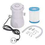 Pool Filter Pump 30W 800GAL Waterproof Low Noise Swimming Pool Cartridge Filter Pump US Plug 110‑120V