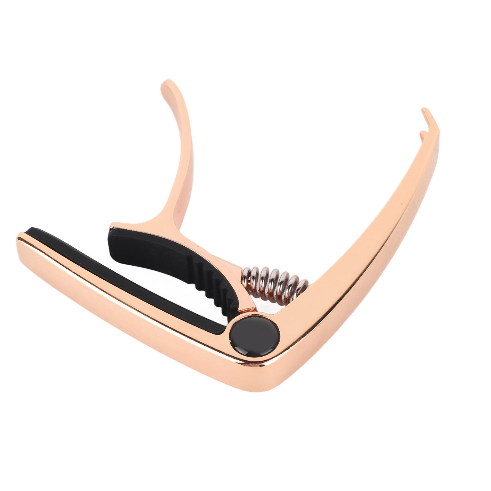 Guitar Capo Metal Adjustable Spring Tension Capo for Acoustic Electric Ukulele Bass Rose Gold