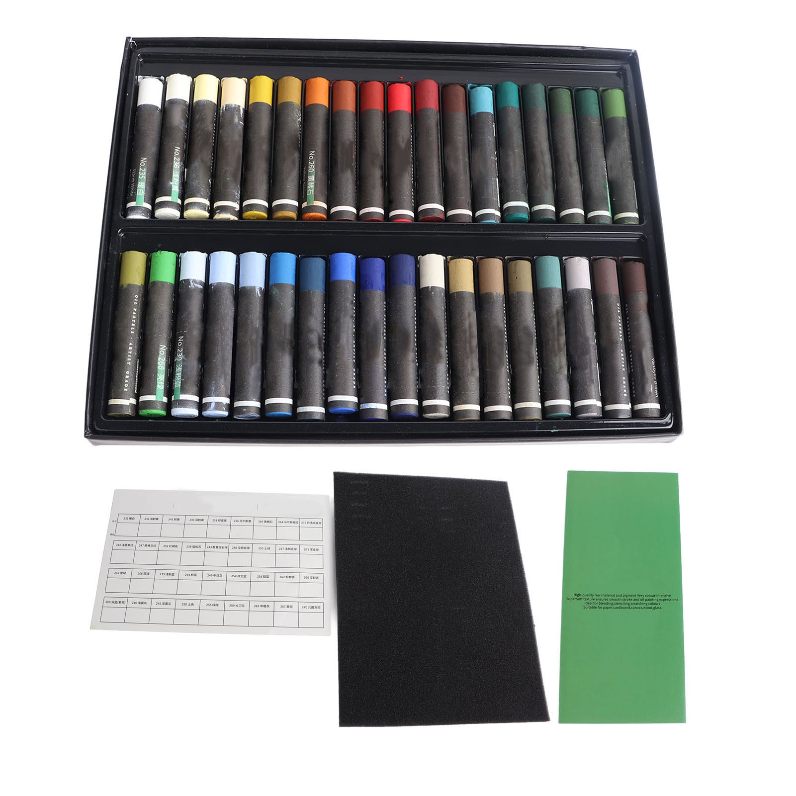 Oil Pastel Set Professional 36 Colors High Pigment Vibrant Soft Oil Pastels for Artists Beginners Students