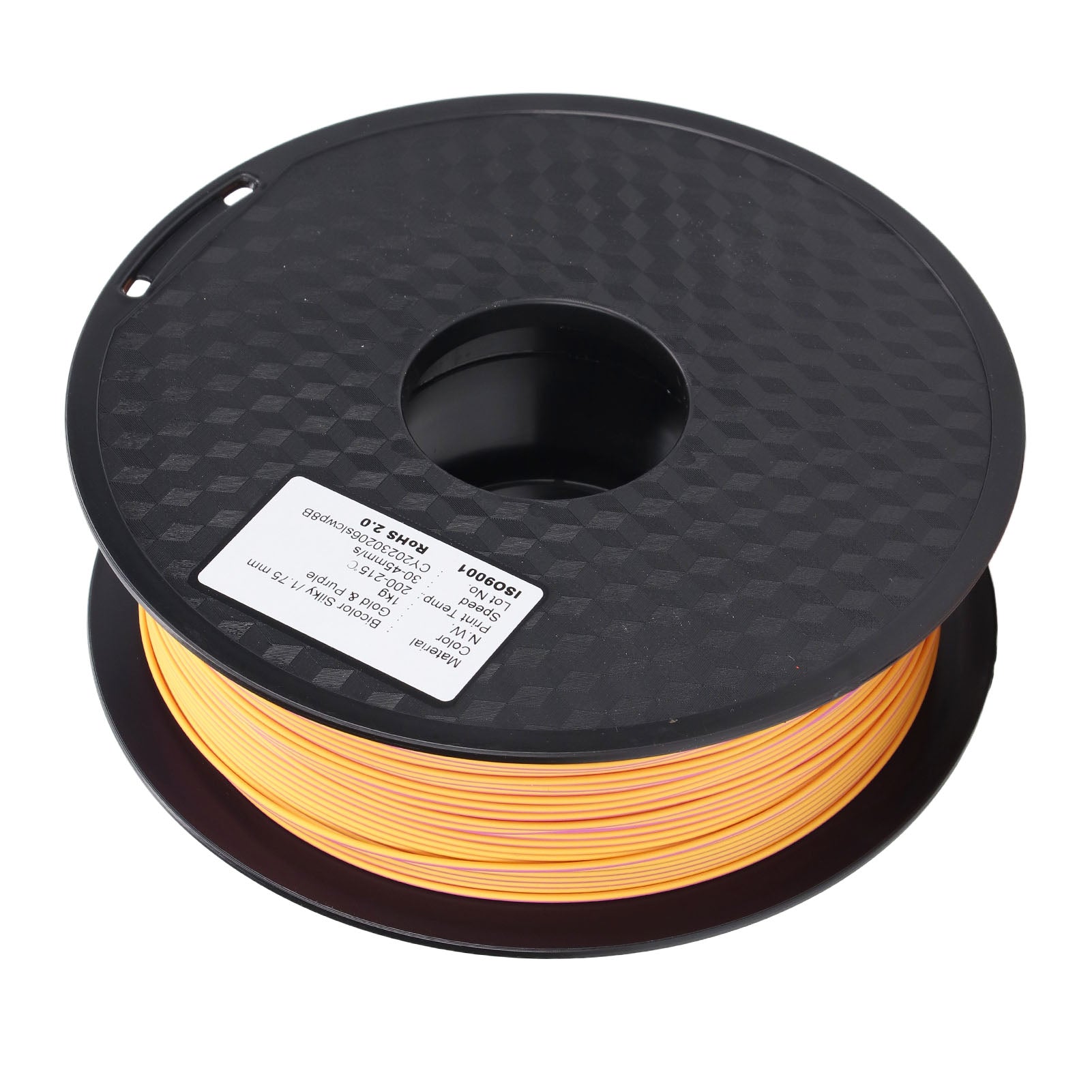 1.75mm Filament Gold Purple Dual Colors Extrusion PLA Filament 3D Printer Consumable 30‑45mm/s