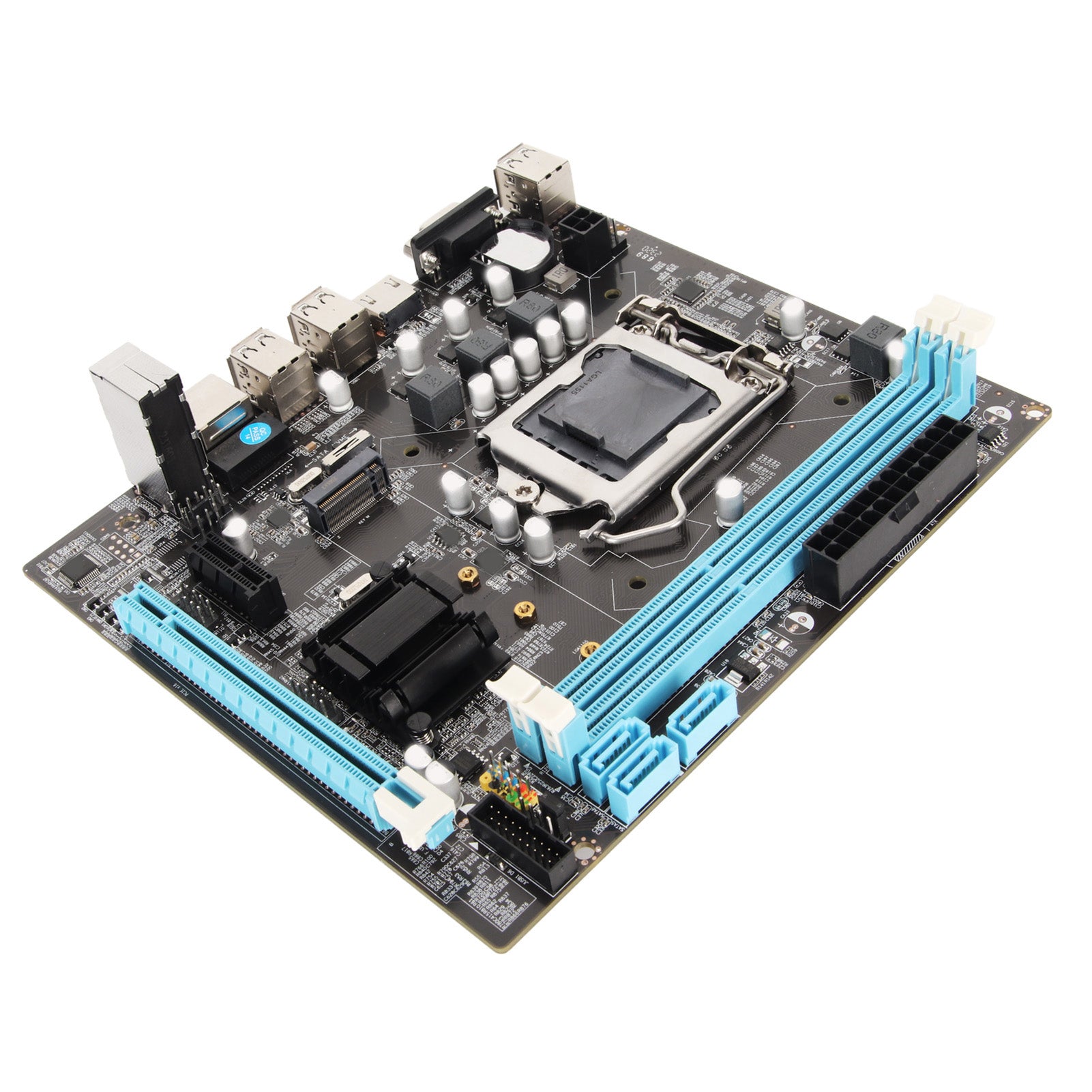 Desktop Motherboard H61 6 USB2.0 DDR3 M.2 NVMe NGFF 100Mbps LAN Micro ATX Motherboard for LGA1155 Socket I3 I5 I7