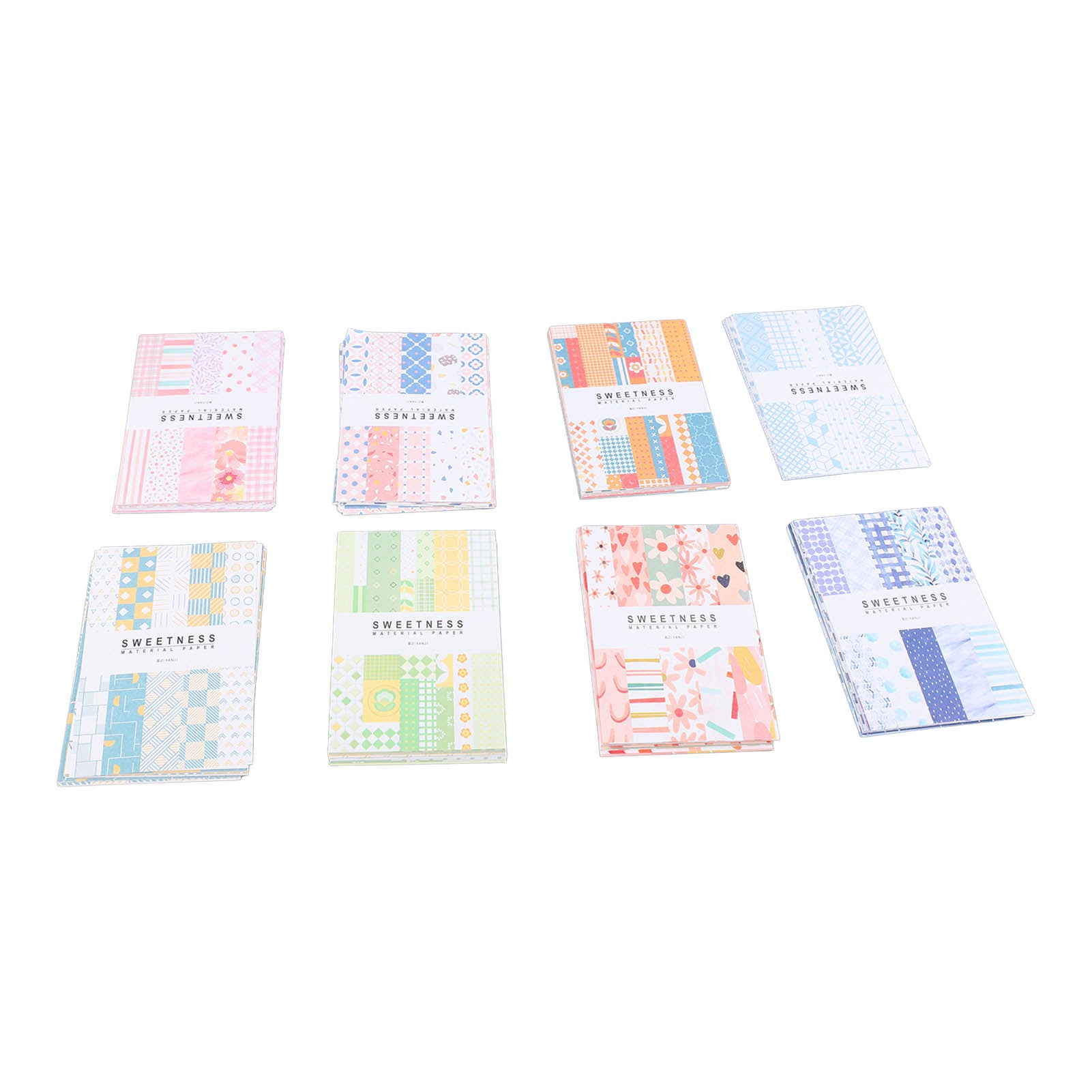 8 Bags Scrapbook Papers Elegant Retro Style Assorted Colors Widely Used Textured Papers for DIY Craft Decoration