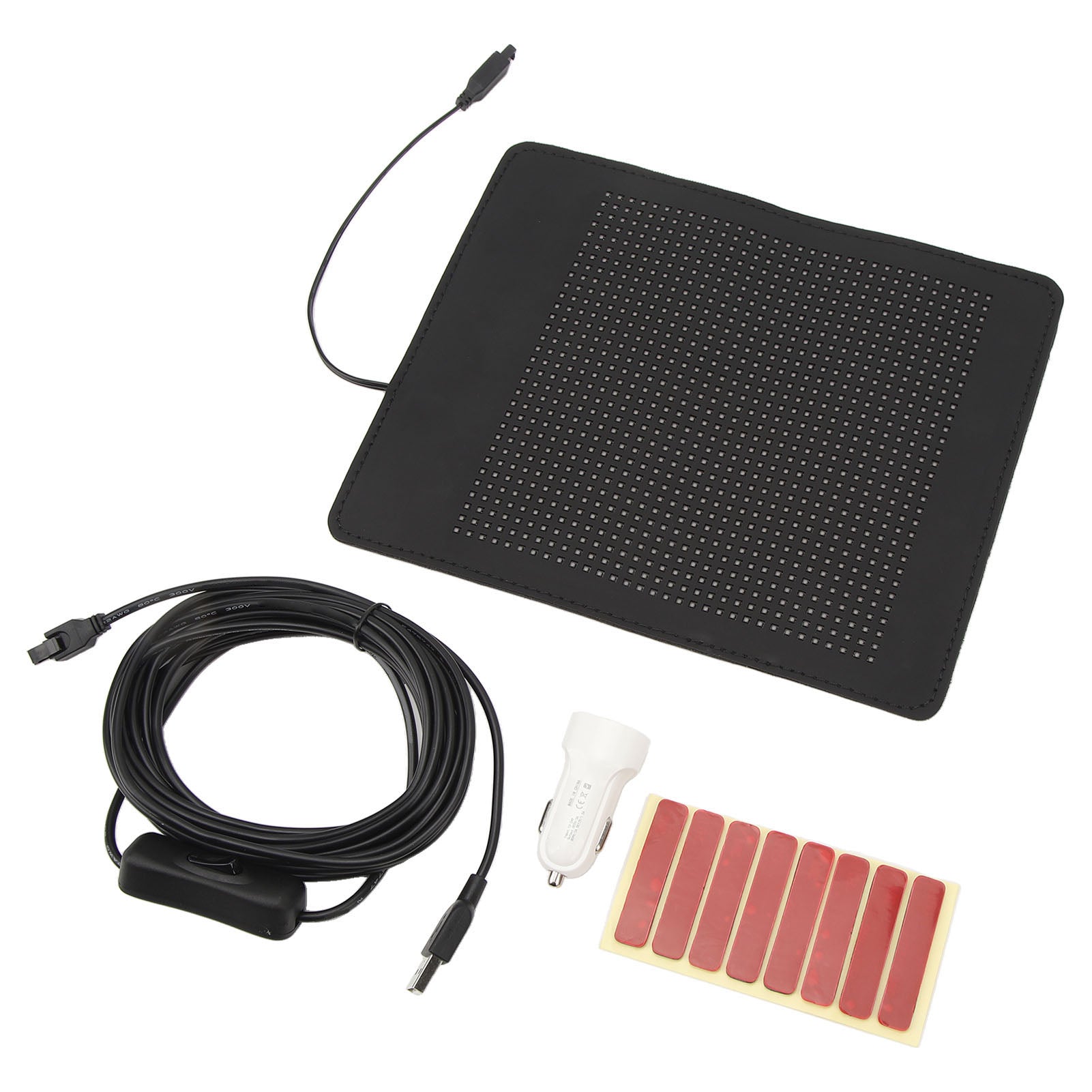 Flexible LED Car Screen 32x32 Resolution Bluetooth APP Control Scrolling Advertising Sign USB 5V 230x187mm