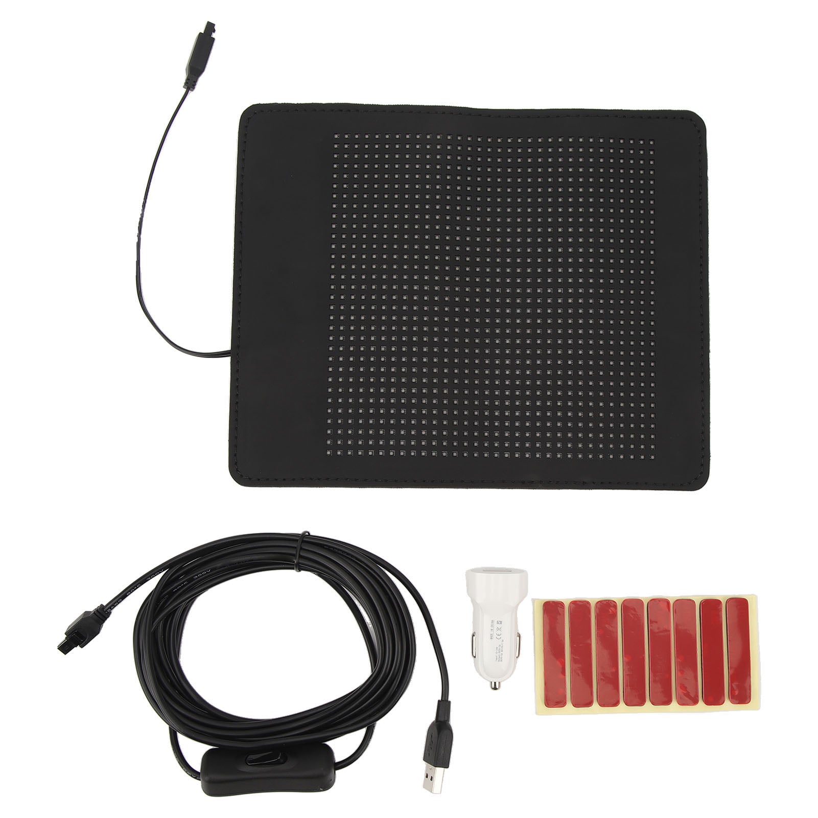 Flexible LED Car Screen 32x32 Resolution Bluetooth APP Control Scrolling Advertising Sign USB 5V 230x187mm