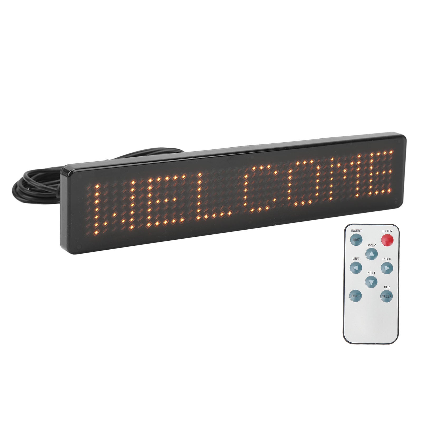 LED Matrix Panel Remote Control Programmable Scrolling LED Sign for Store Car Bar Hotel Z741Y Yellow
