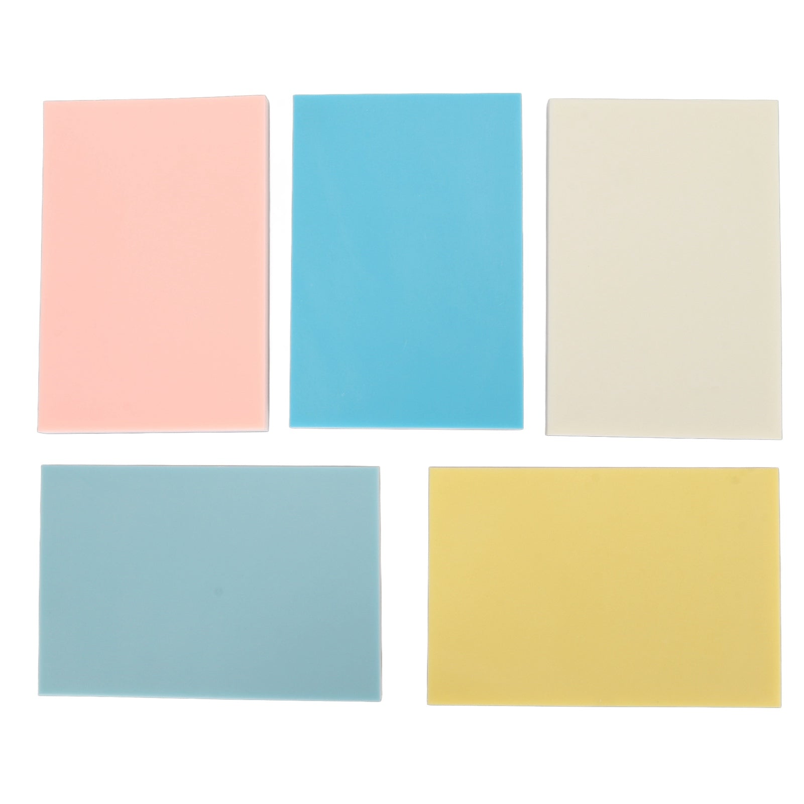 5Pcs Carving Blocks 5.9in Long 3.9in Wide Assorted Color Double Layer Stamp Carving Blocks for DIY Printing Craft