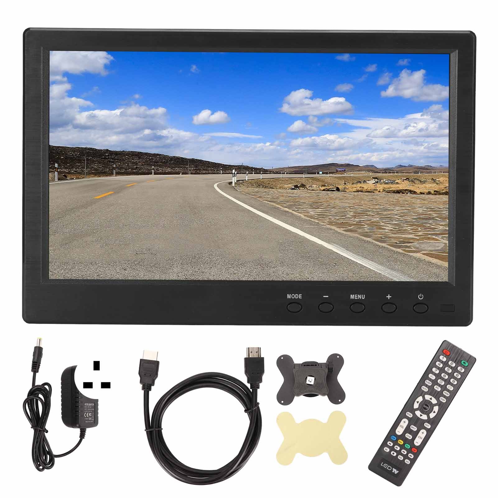 10.1inch HD Monitor TFT LCD Color Screen HD Multimedia Interface VGA BNC AV Ypbpr Input Portable Monitor 100‑240V UK Plug