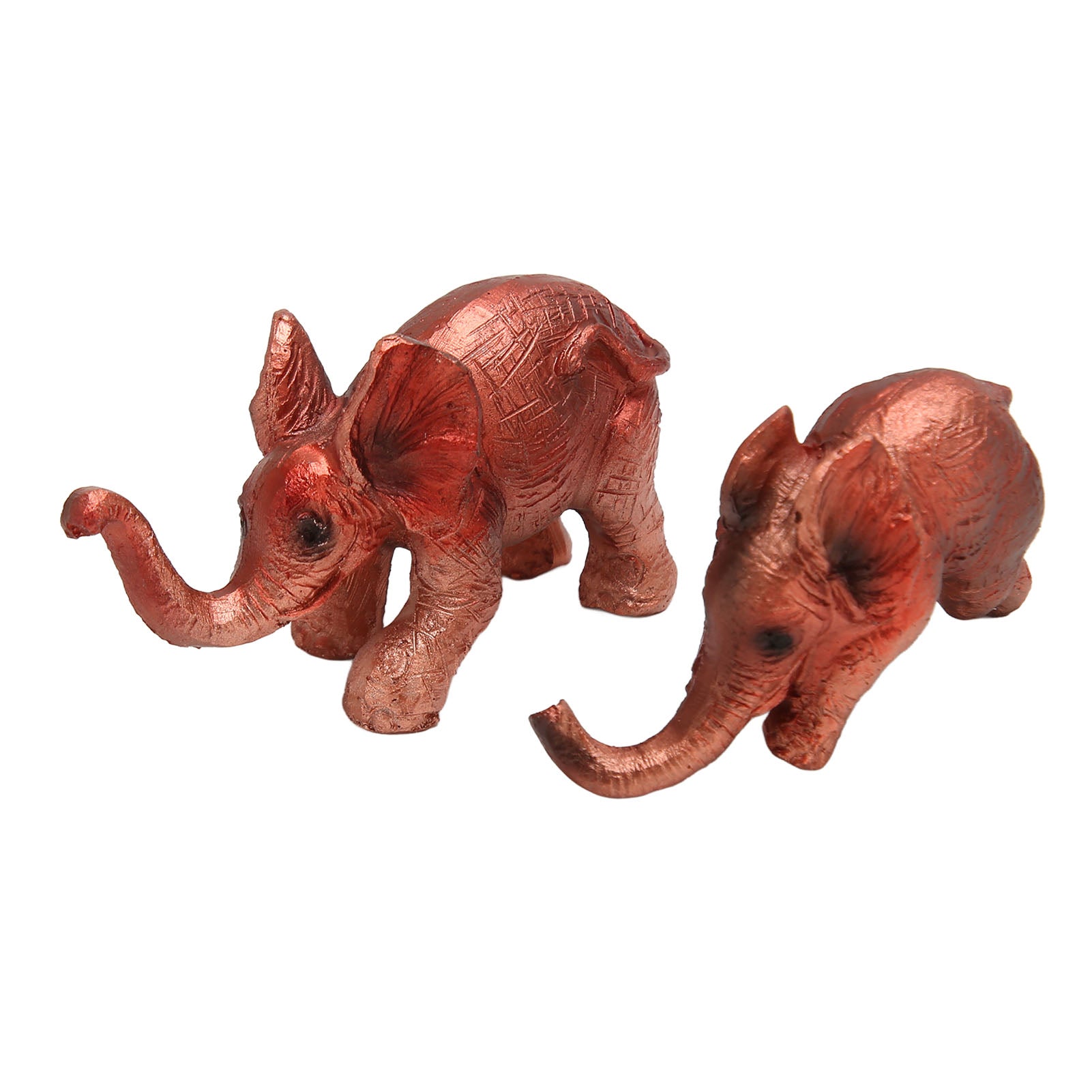 Resin Elephant Statue Innovative Fun Hand Painted Elephant Mother Hanging Baby Statue for Living Room Bedroom Office WJ7042