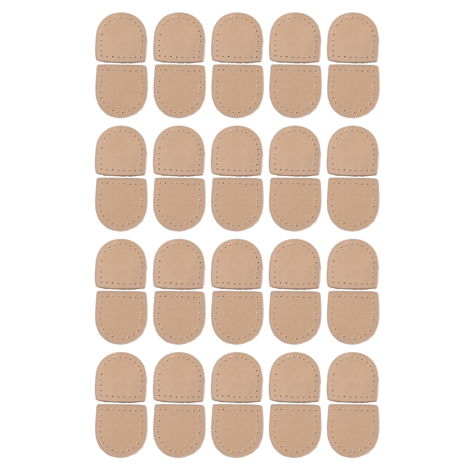 40PCS Zipper Stopper DIY Handcrafted Genuine Leather Multipurpose Fashionable Zipper Ends Top Stoppers Beige