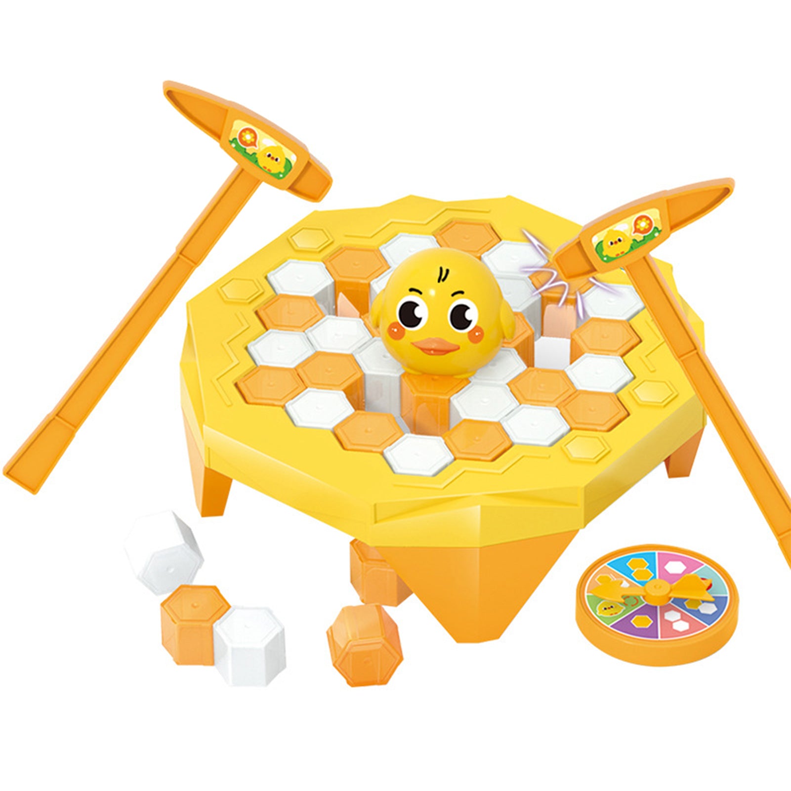 Baby Trap Break Ice Game Interactive Animal Figure Ice Block Knock Breaking Game for Toddlers for Kids Yellow