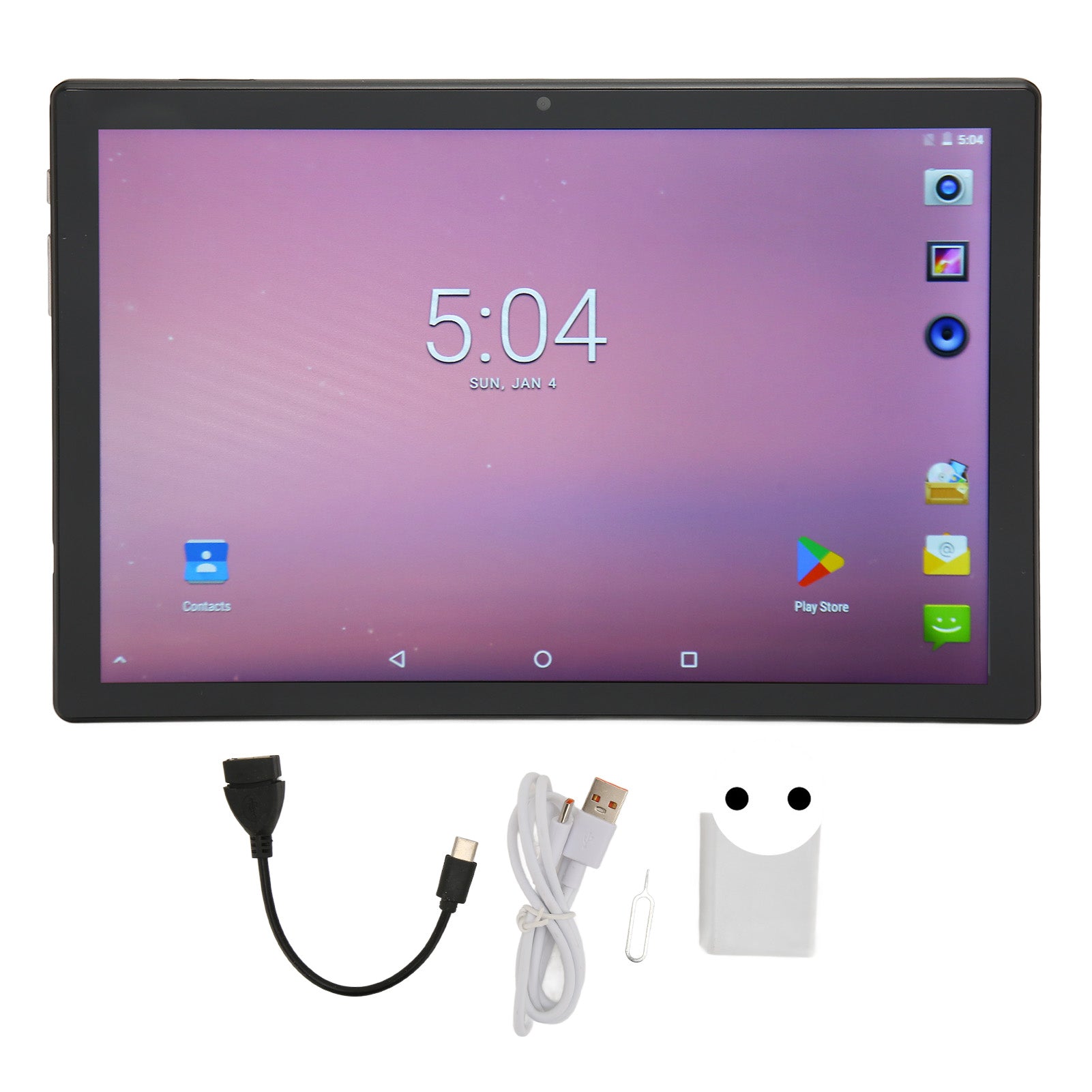 10.1 Inch Tablet LCD 8GB RAM 256GB ROM Octa Core Dual Camera 4G LTE 5G WiFi 2 Card Slots 7000mAh Office Tablet 100‑240V Black EU Plug