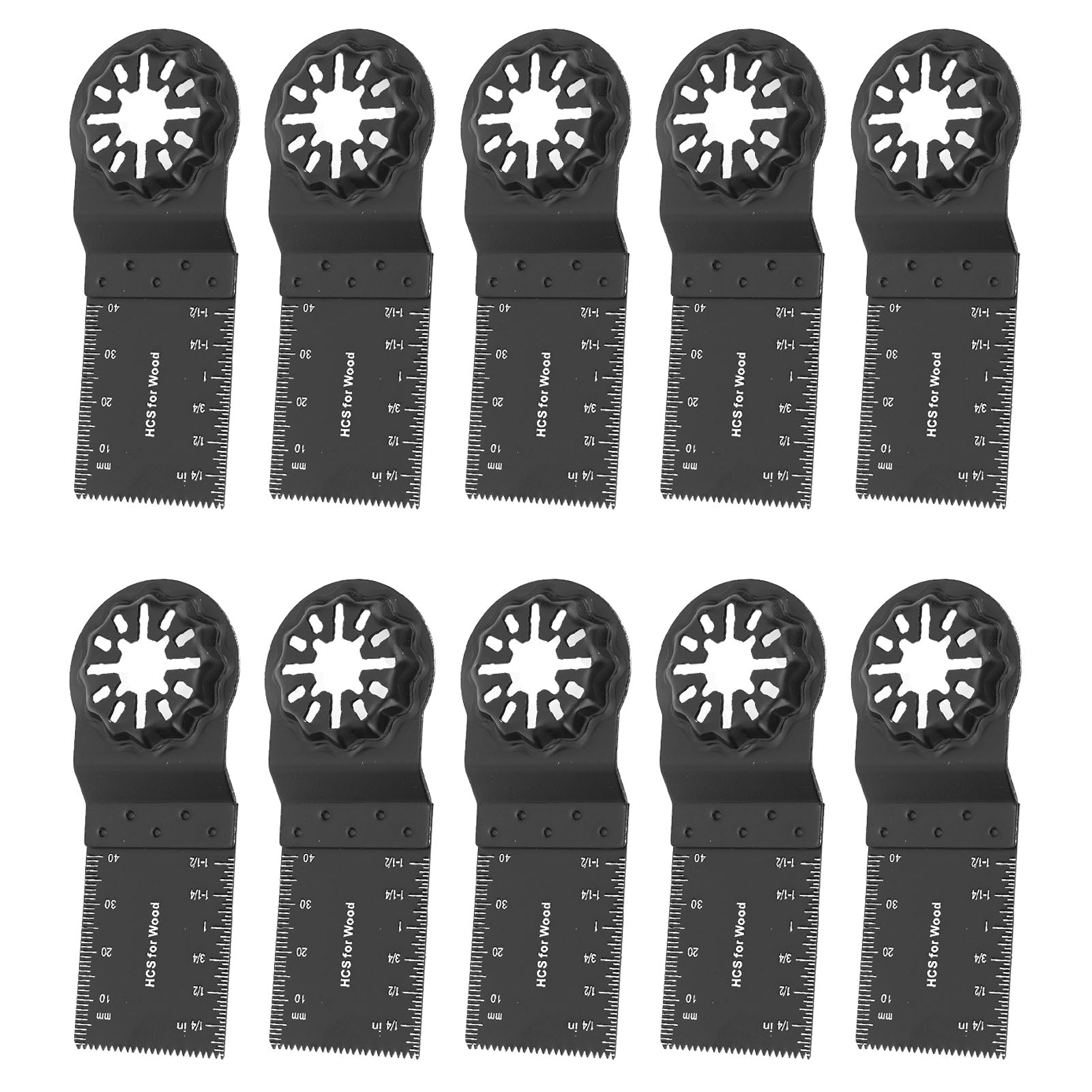 10 Pcs Oscillating Saw Blade 34mm 40mm Cut Depth Multitool Blade with Starlock Interface
