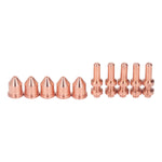 10 Pcs Electrode Tip Kit 256026 249929 XT60 Plasma Torch Consumables for Miller Spectrum 875 Auto Line Cutter