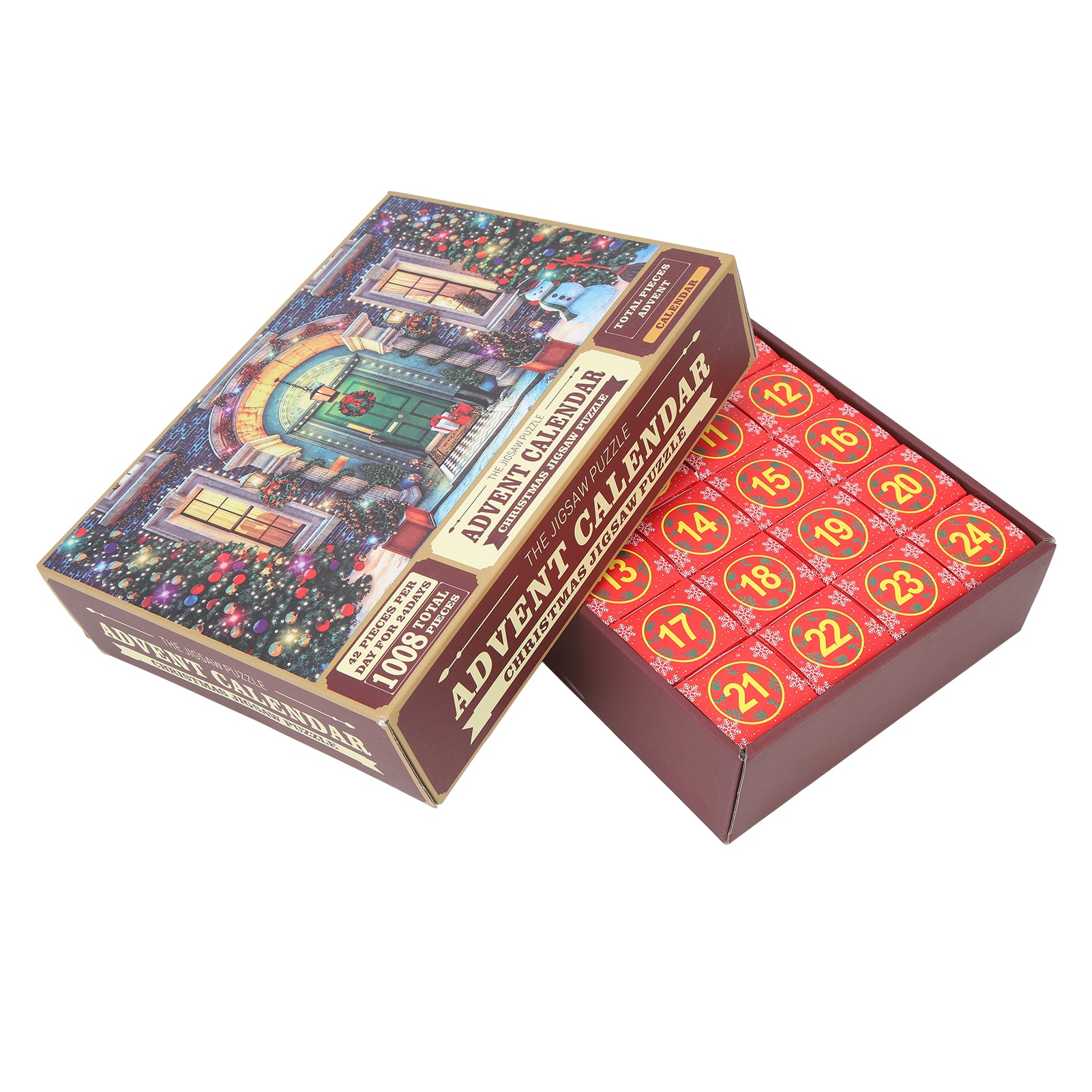 1008 Pieces Advent Calendar Christmas Puzzles 2023 24 Days Christmas Countdown Jigsaw Puzzle for Adults Kids