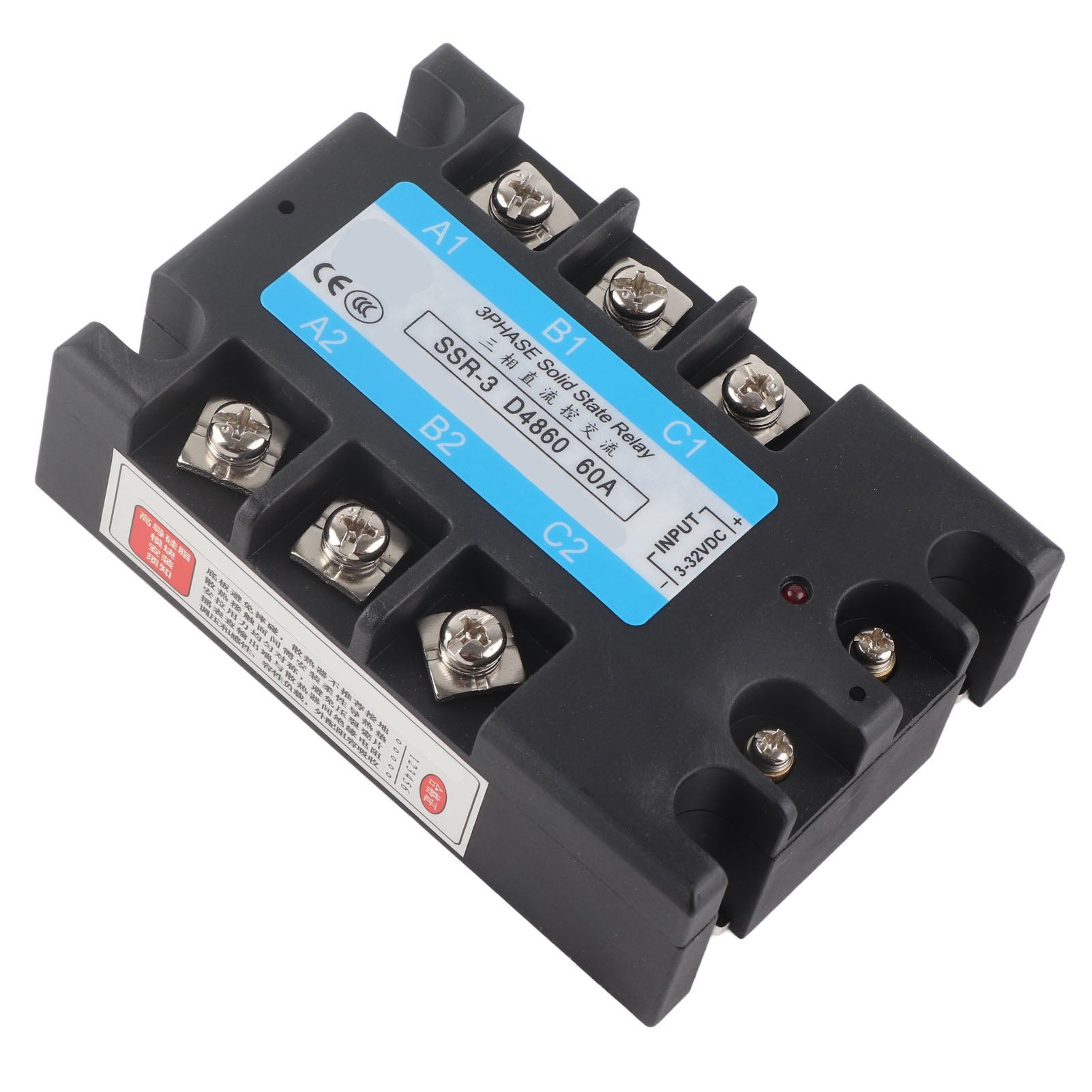 3 Phase Solid State Relay SSR-3 D4860 60A DC‑AC 480V Distribution Control Equipment