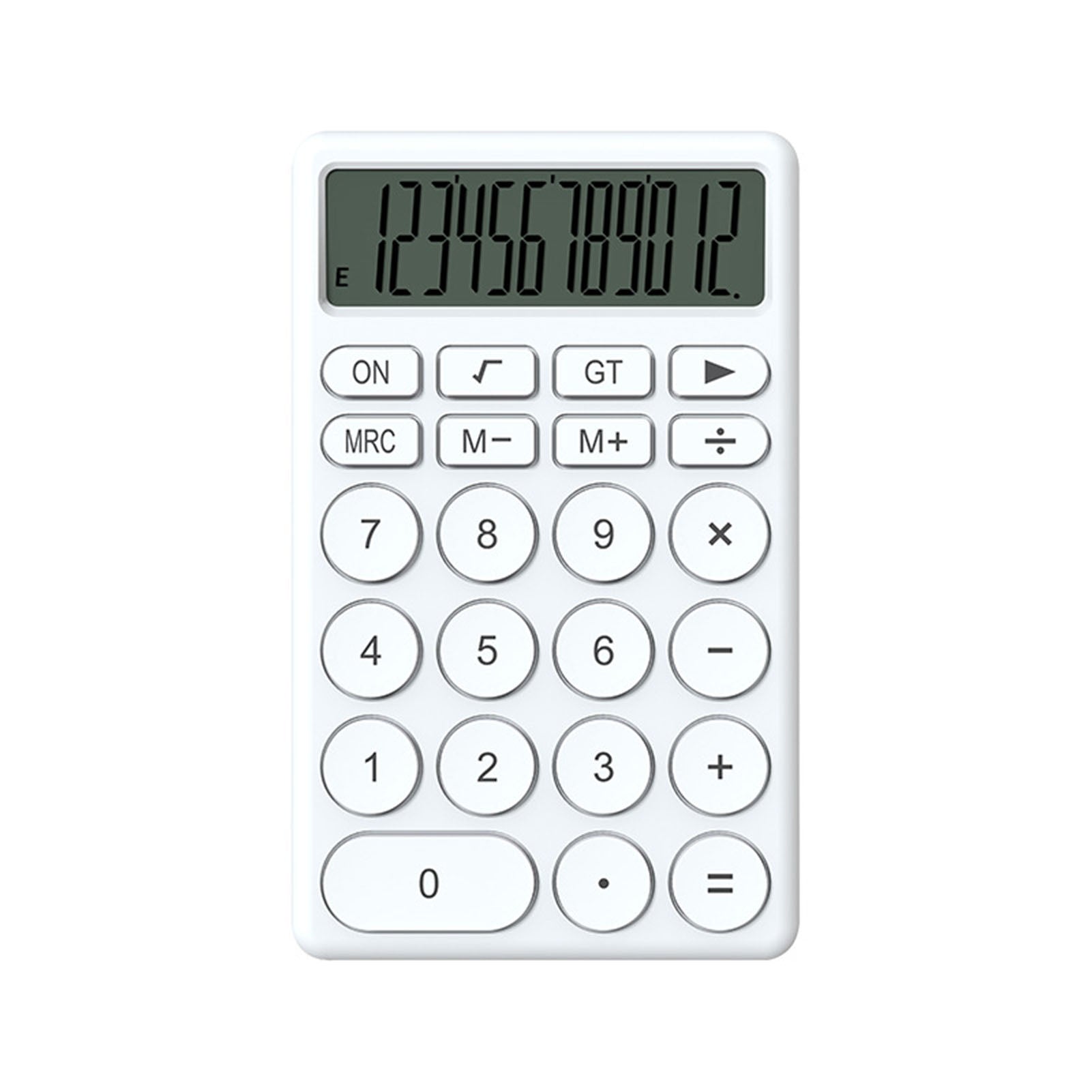 Cartoon Calculator Multifunctional Handheld Small Pocket Calculator with Large Display for Desktop Office School Home White