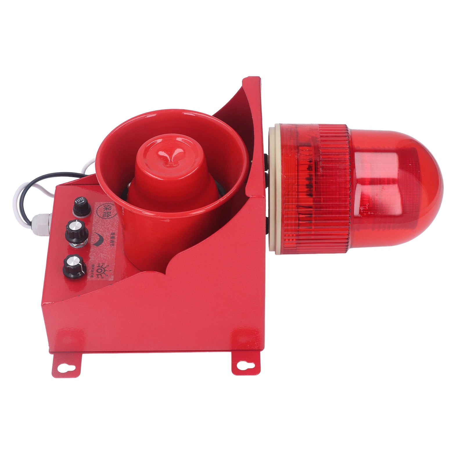 Industrial Siren Alarm 40W 130dB High Decibel Strong Brightness IP65 Waterproof LED Strobe Horn Alarm DC24V